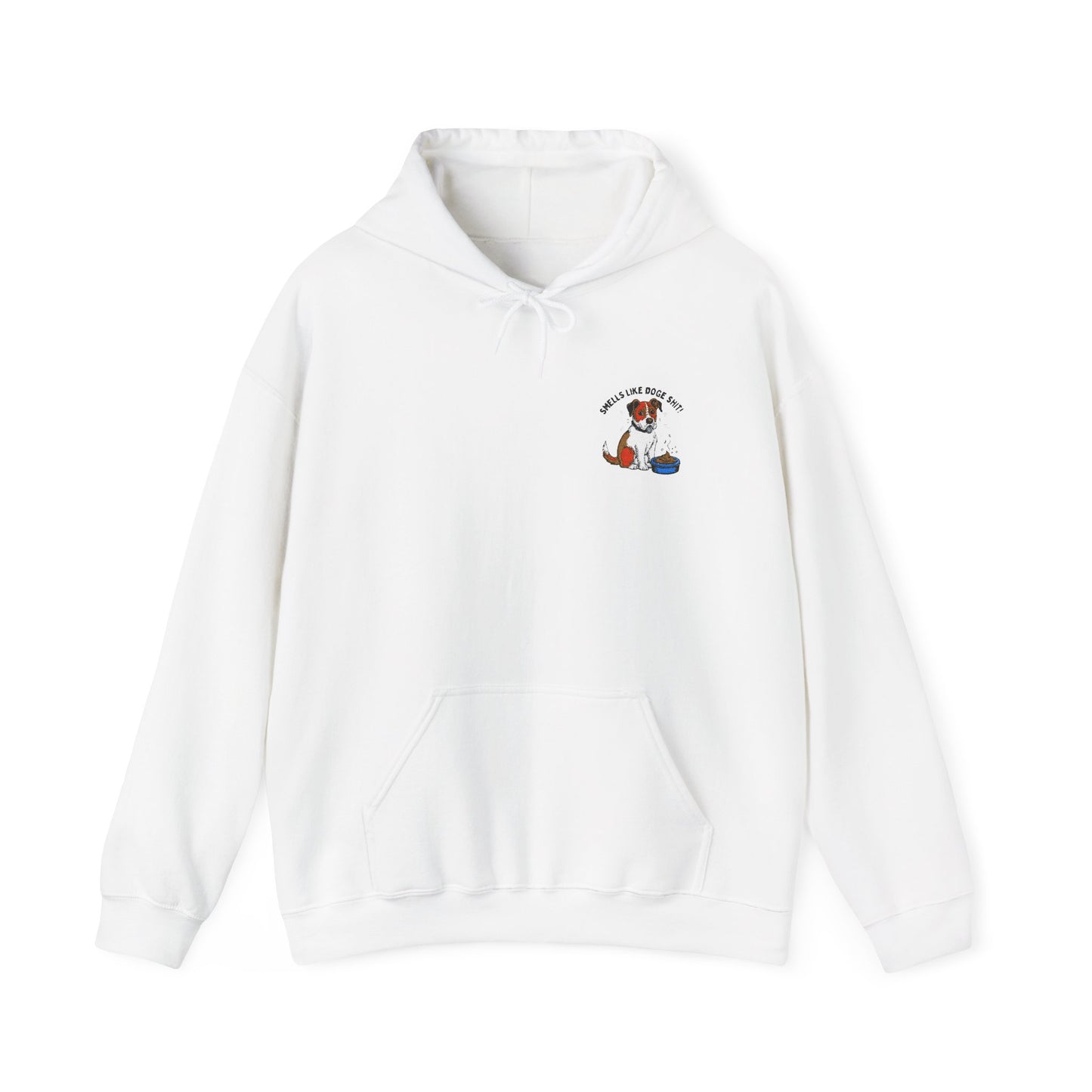 "Smells Like Doge Shit" Embroidered Unisex Heavy Blend Hooded Sweatshirt - Empowering Comfort for Every Occasion