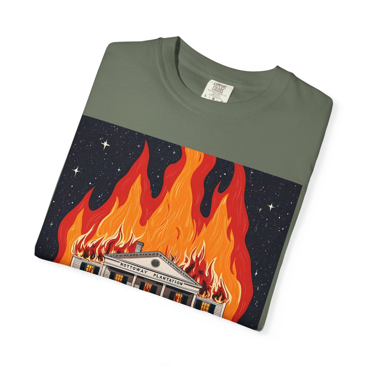 Nottoway Plantation - Juneteenth Gift - Unisex Garment-Dyed T-shirt