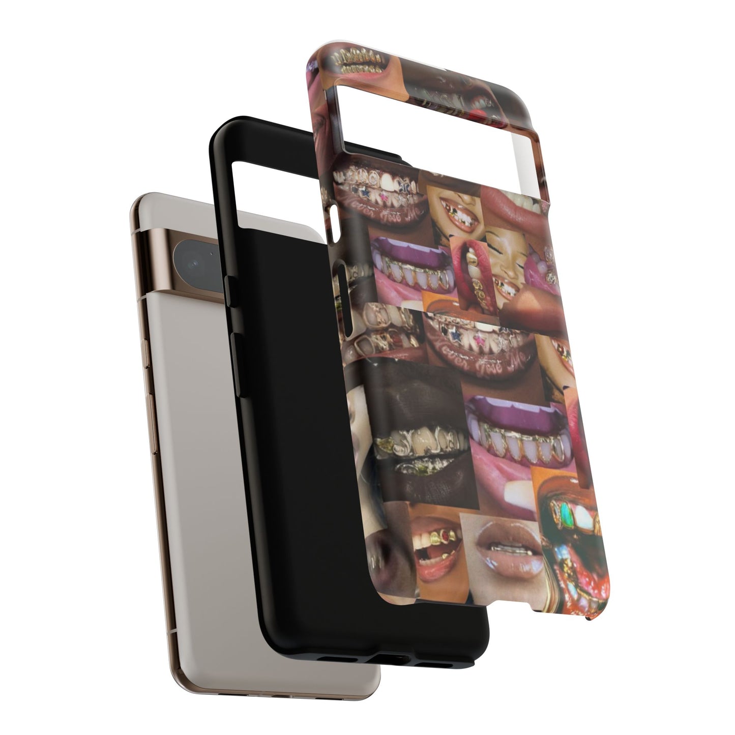 Gold Grillz Bold Phone Case, For The Culture Tough Phone Cover, Statement Accessory, Unique Tech Gift