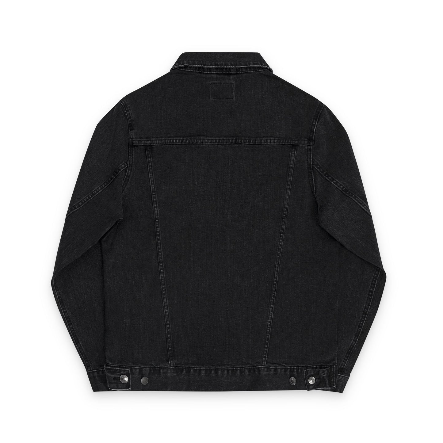 Unisex White Denim Jacket - Custom Embroidered 'Juneteenth' Design