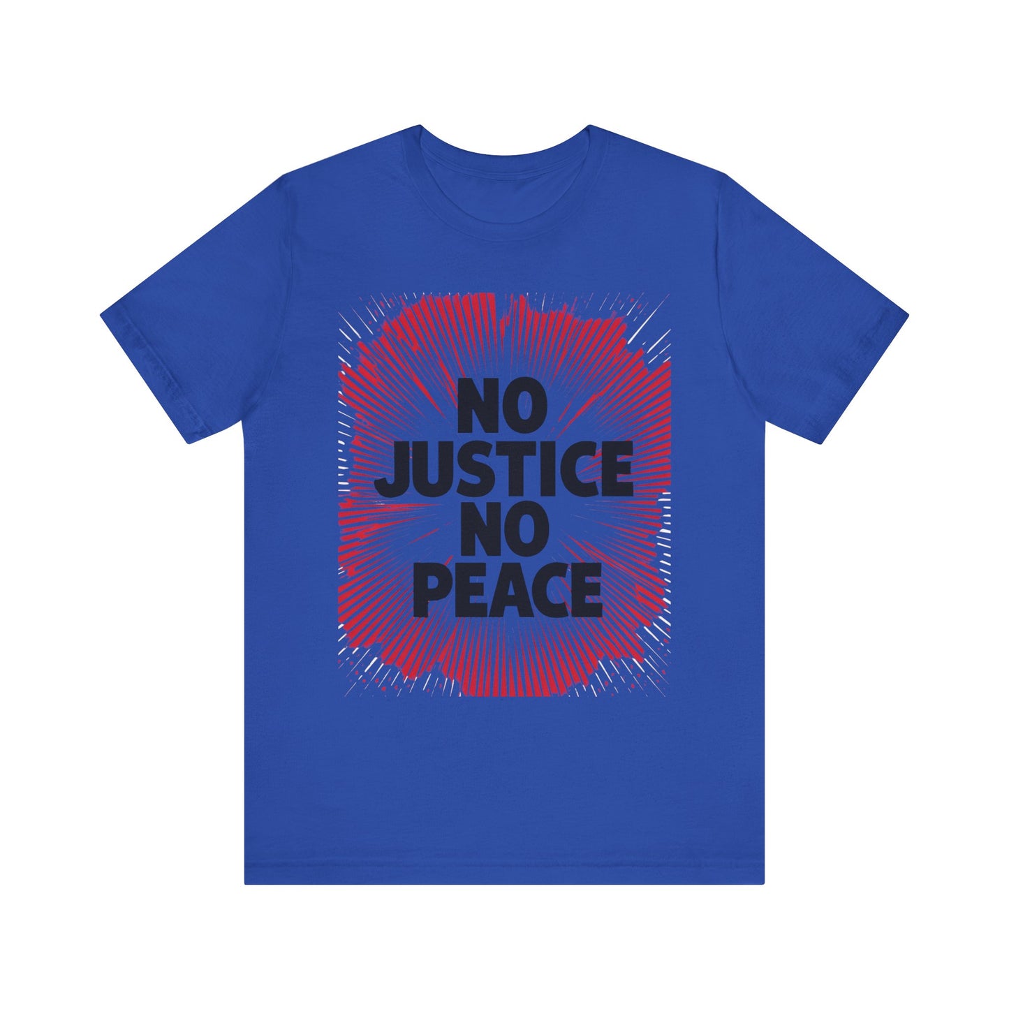 No Justice No Peace Tee - Unisex Jersey Short Sleeve Shirt, Statement Tee, Gift for Activists, Casual Wear, Hands Off Protest