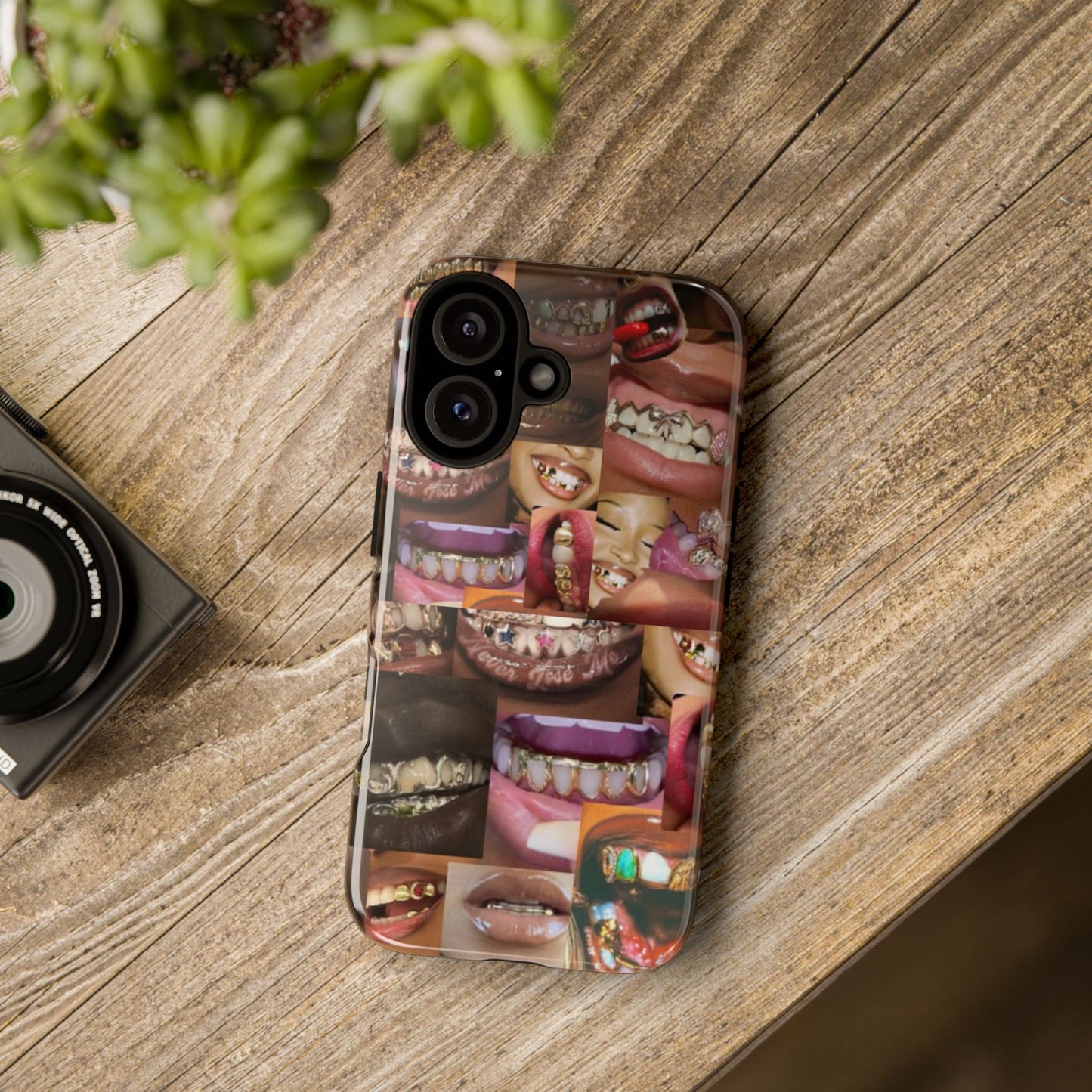 Gold Grillz Bold Phone Case, For The Culture Tough Phone Cover, Statement Accessory, Unique Tech Gift