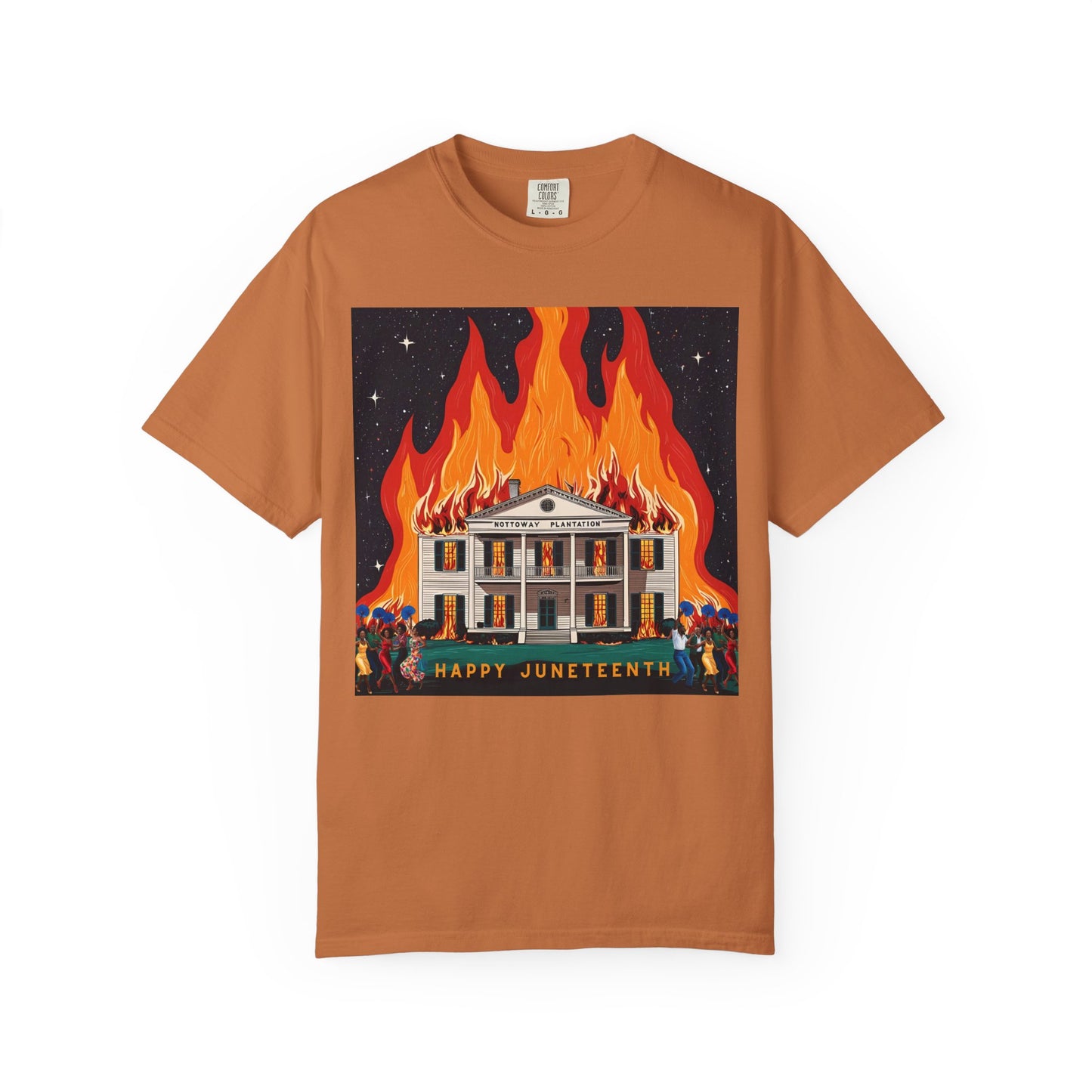 Nottoway Plantation - Juneteenth Gift - Unisex Garment-Dyed T-shirt