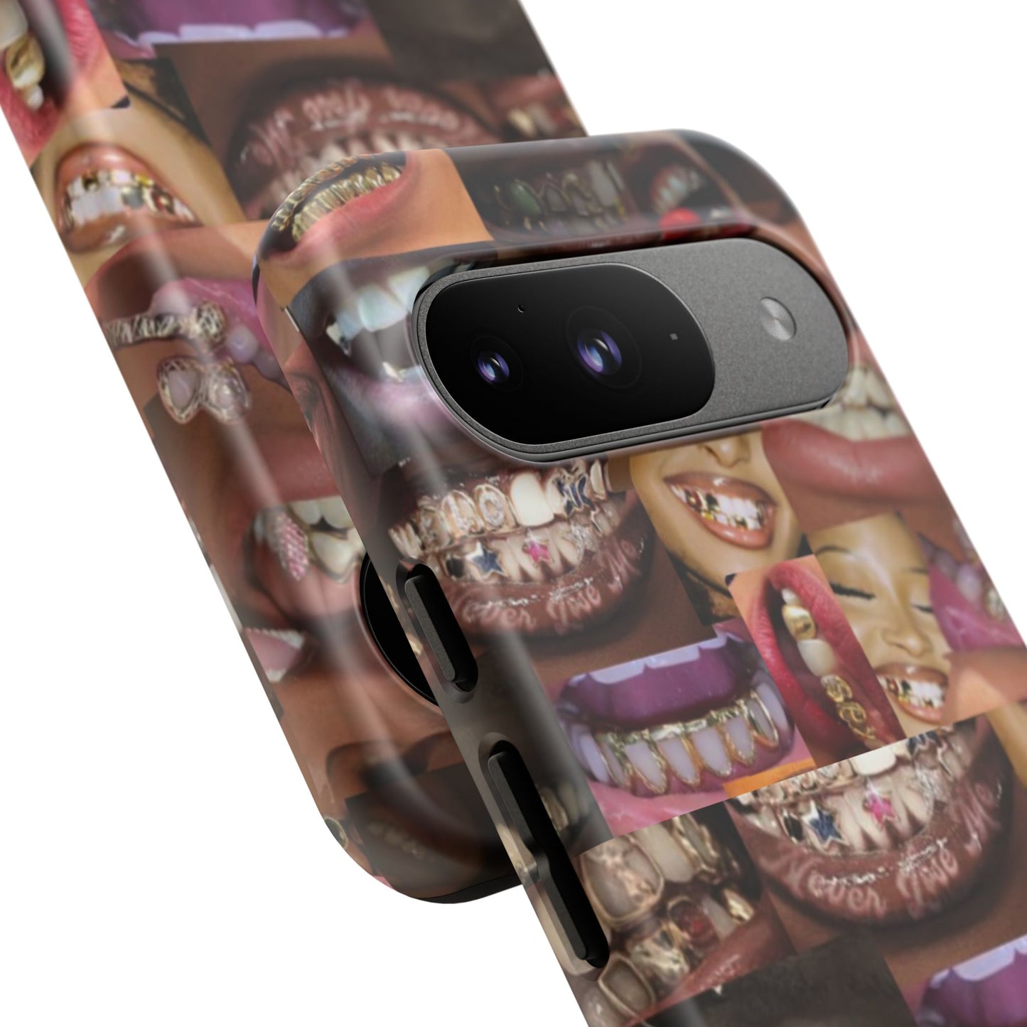 Gold Grillz Bold Phone Case, For The Culture Tough Phone Cover, Statement Accessory, Unique Tech Gift