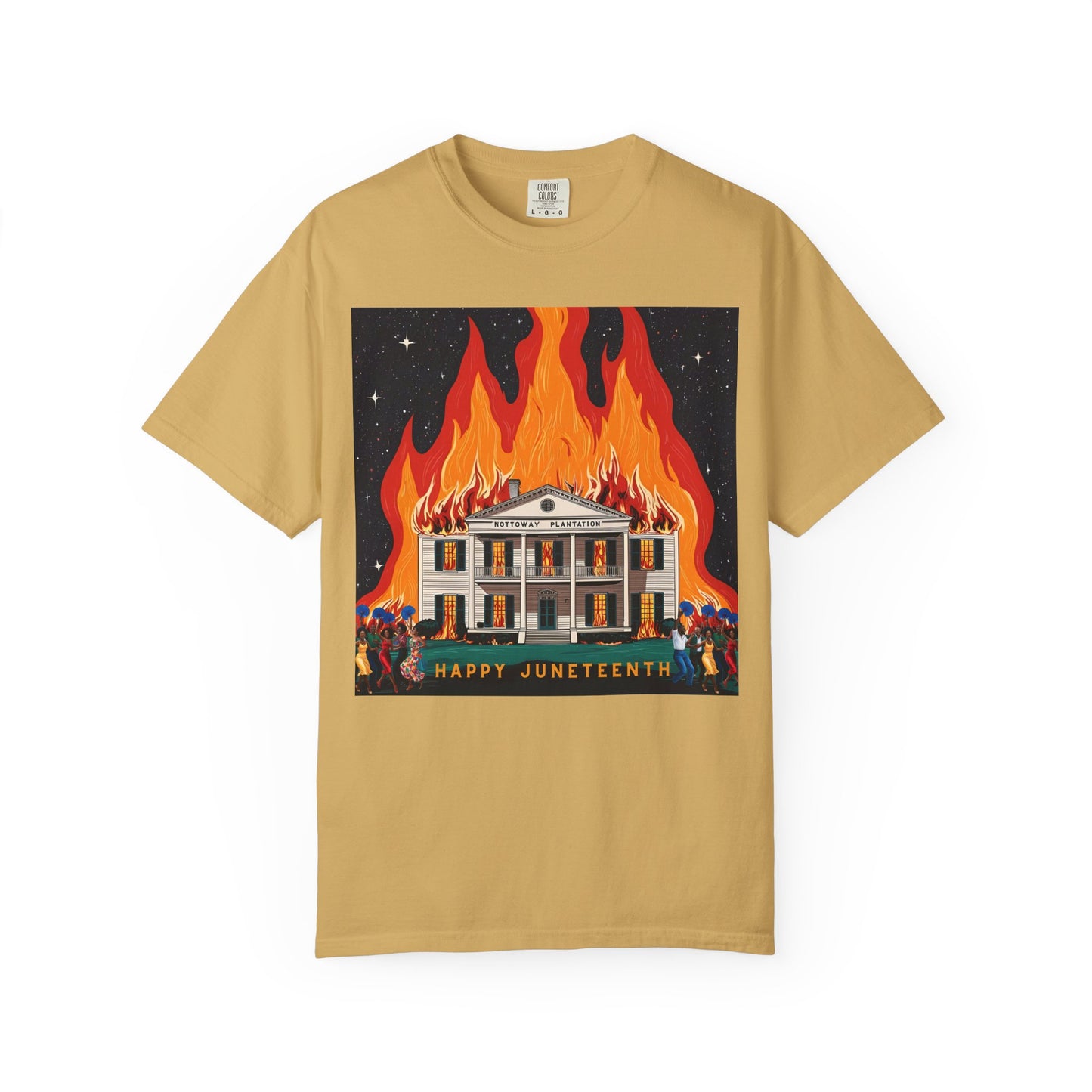 Nottoway Plantation - Juneteenth Gift - Unisex Garment-Dyed T-shirt
