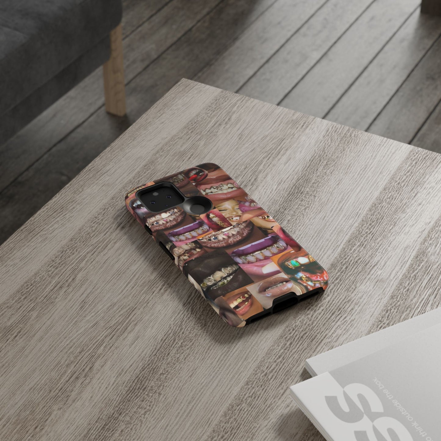 Gold Grillz Bold Phone Case, For The Culture Tough Phone Cover, Statement Accessory, Unique Tech Gift