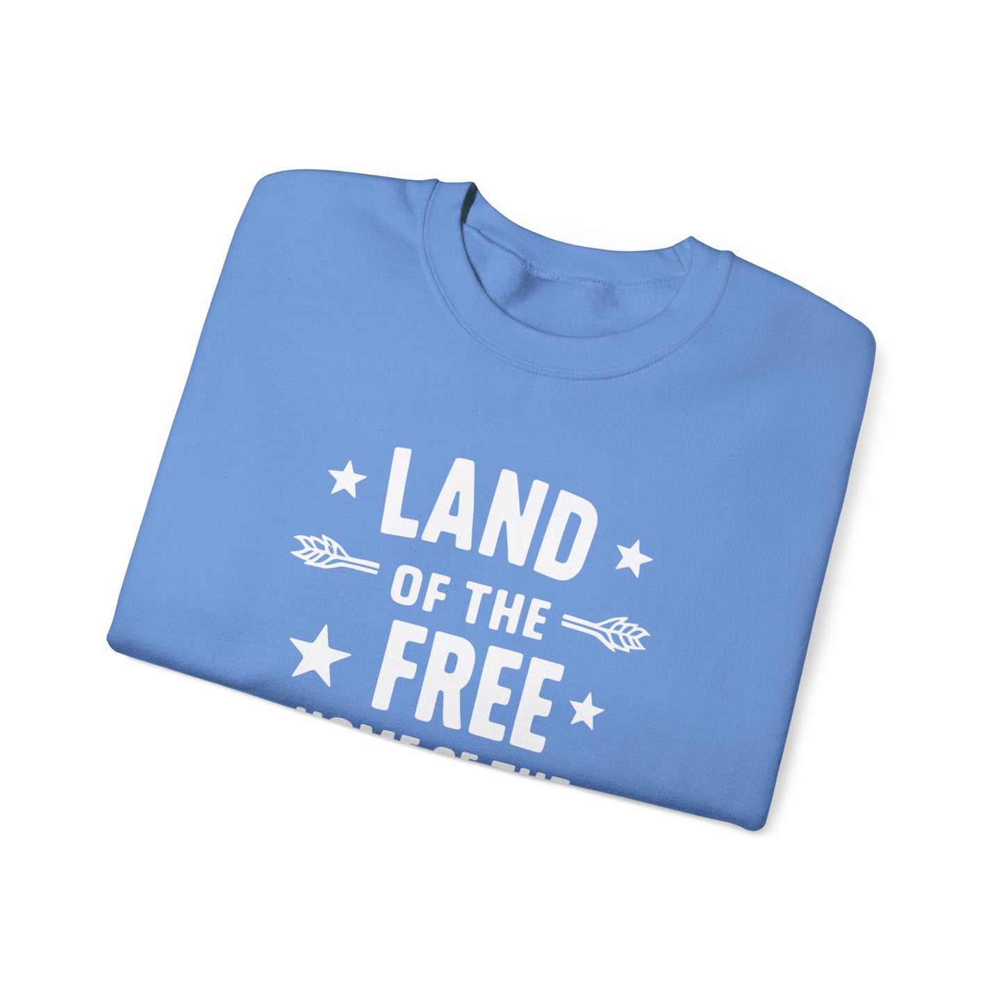 Land of The Free Home of The Ghetto Unisex Crewneck Sweatshirt, Summer Accessory, Economic Strike, Economic Black Out