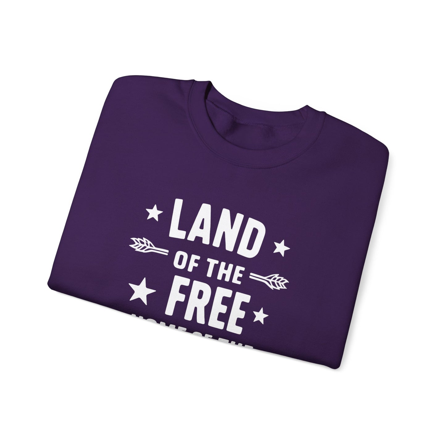 Land of The Free Home of The Ghetto Unisex Crewneck Sweatshirt, Summer Accessory, Economic Strike, Economic Black Out