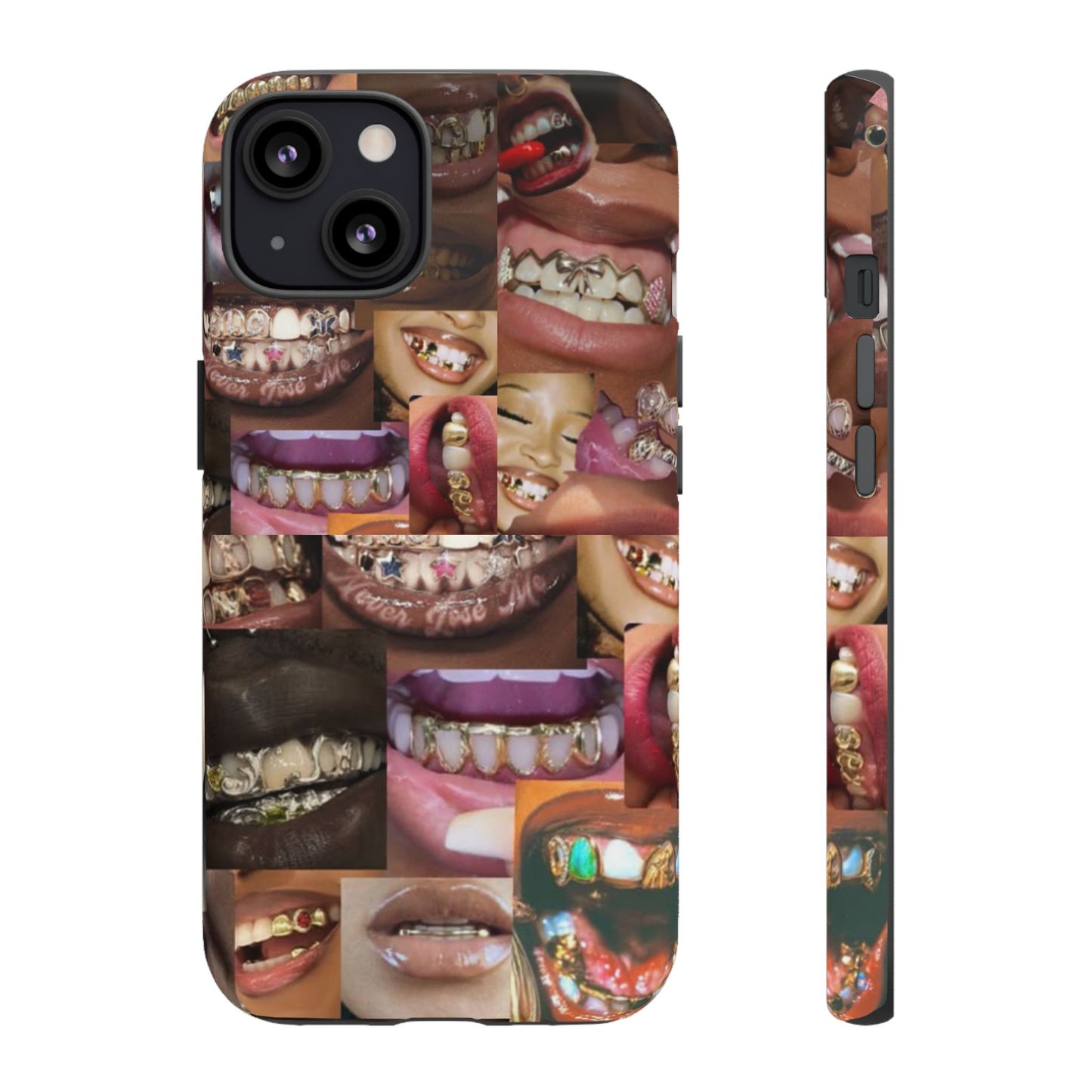 Gold Grillz Bold Phone Case, For The Culture Tough Phone Cover, Statement Accessory, Unique Tech Gift