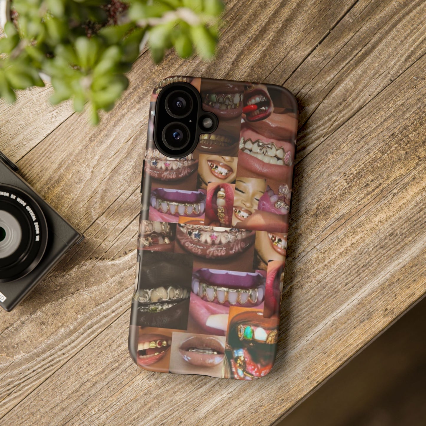Gold Grillz Bold Phone Case, For The Culture Tough Phone Cover, Statement Accessory, Unique Tech Gift