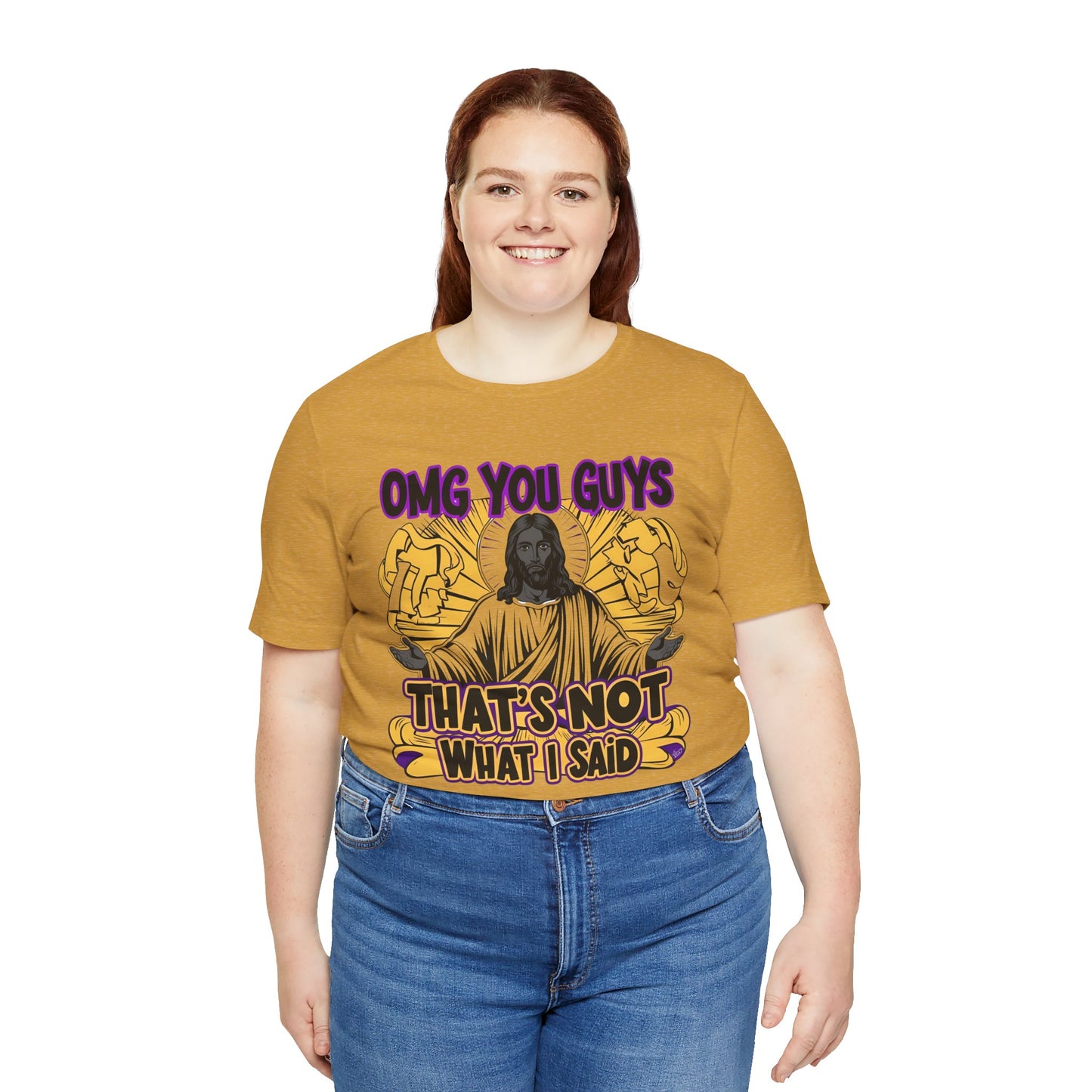 Thats Not What I Said Jesus Tee - Unisex Jersey Short Sleeve Shirt, Statement Tee, Gift for Activists, Casual Wear, Black History Month,