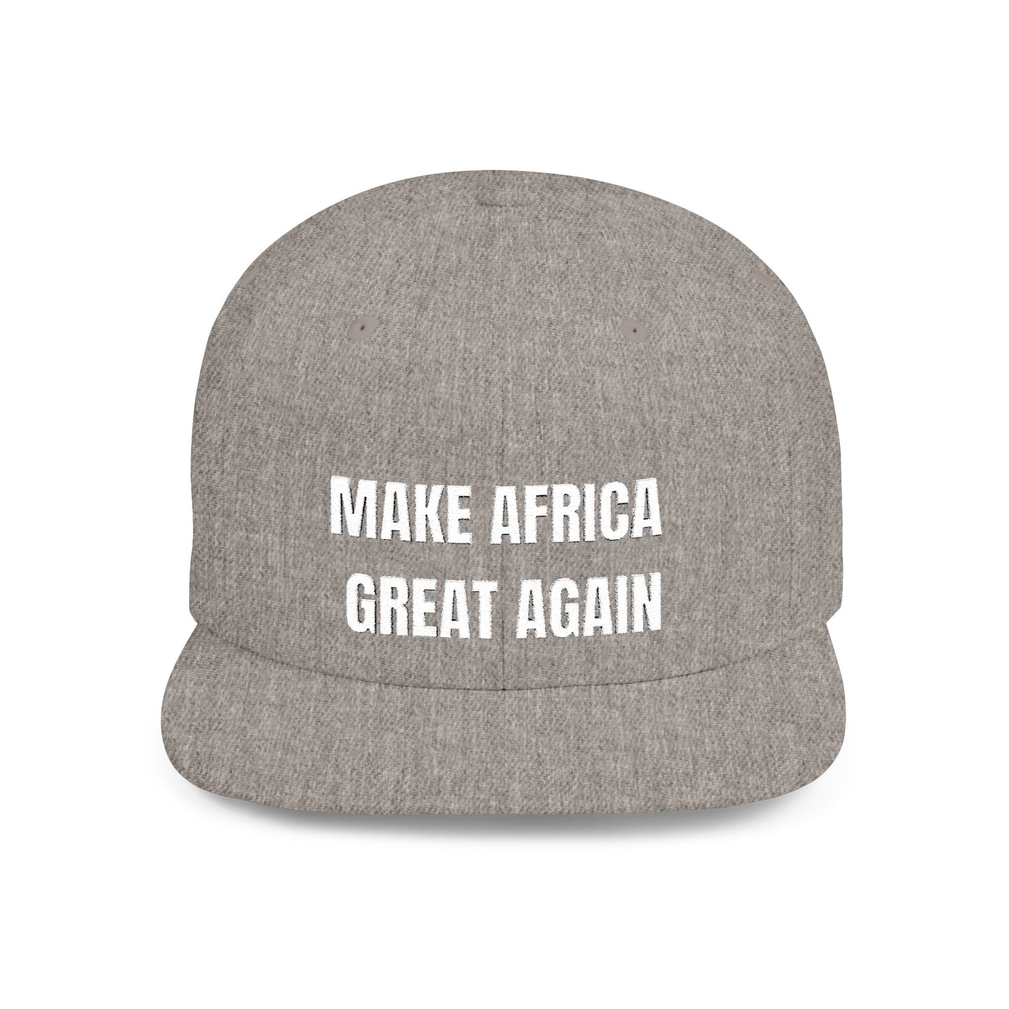 Make Africa Great Again Embroidered Snapback Cap, Trendy Flat Bill Hat for Activists, Gift for African Heritage Celebrations, Urban Streetwear