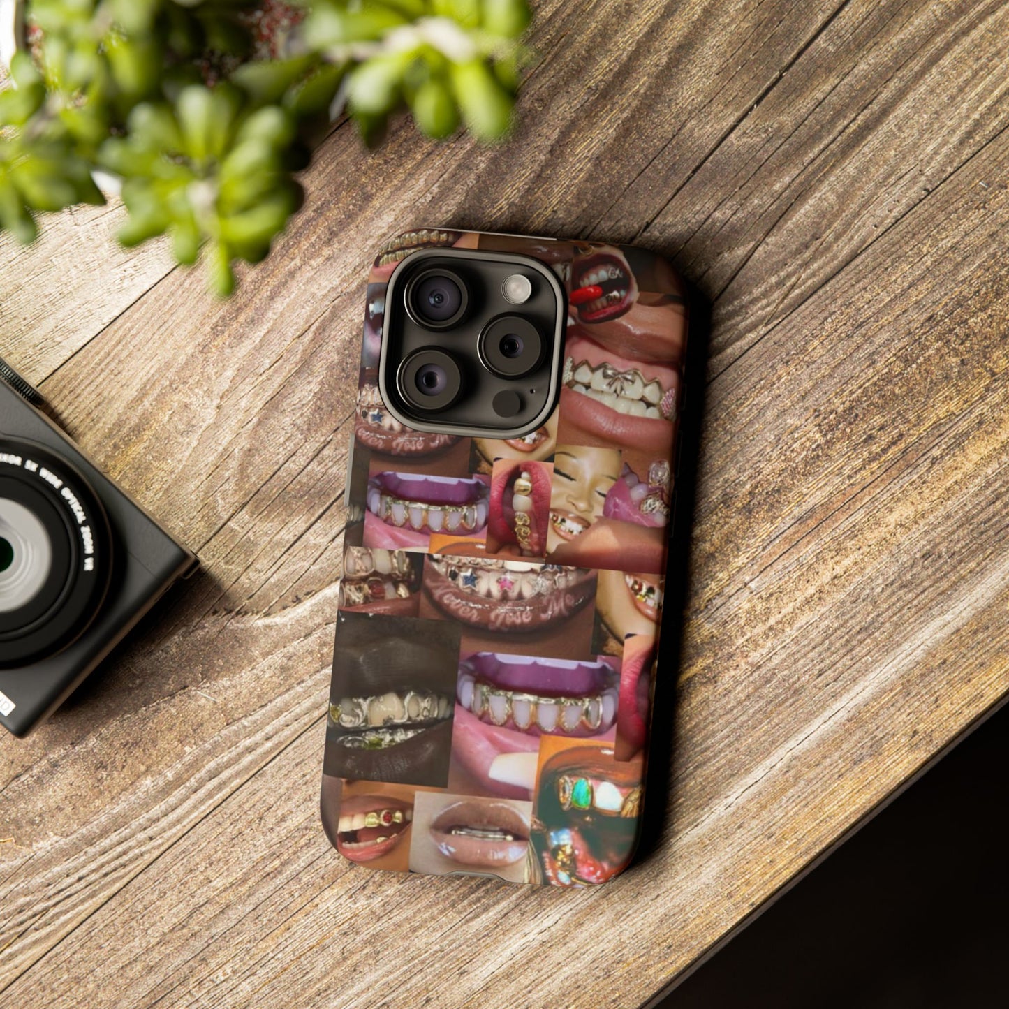 Gold Grillz Bold Phone Case, For The Culture Tough Phone Cover, Statement Accessory, Unique Tech Gift