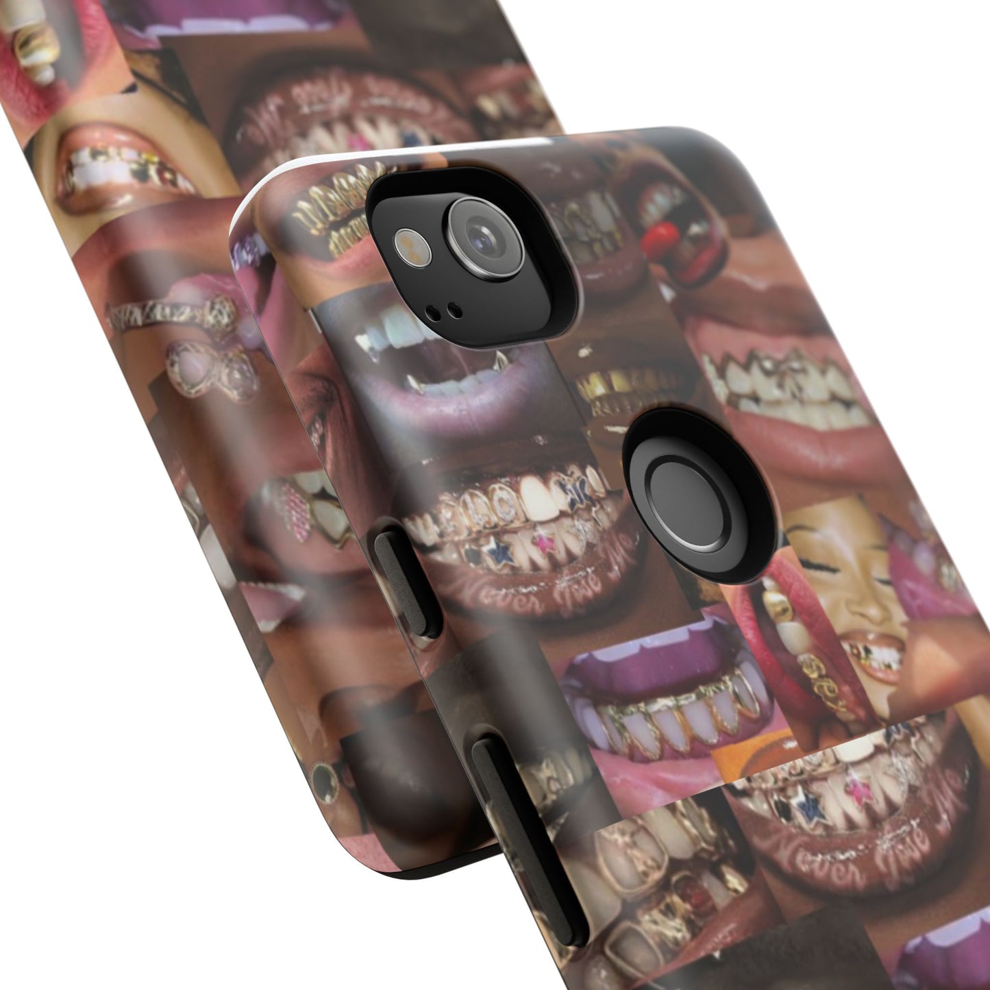 Gold Grillz Bold Phone Case, For The Culture Tough Phone Cover, Statement Accessory, Unique Tech Gift
