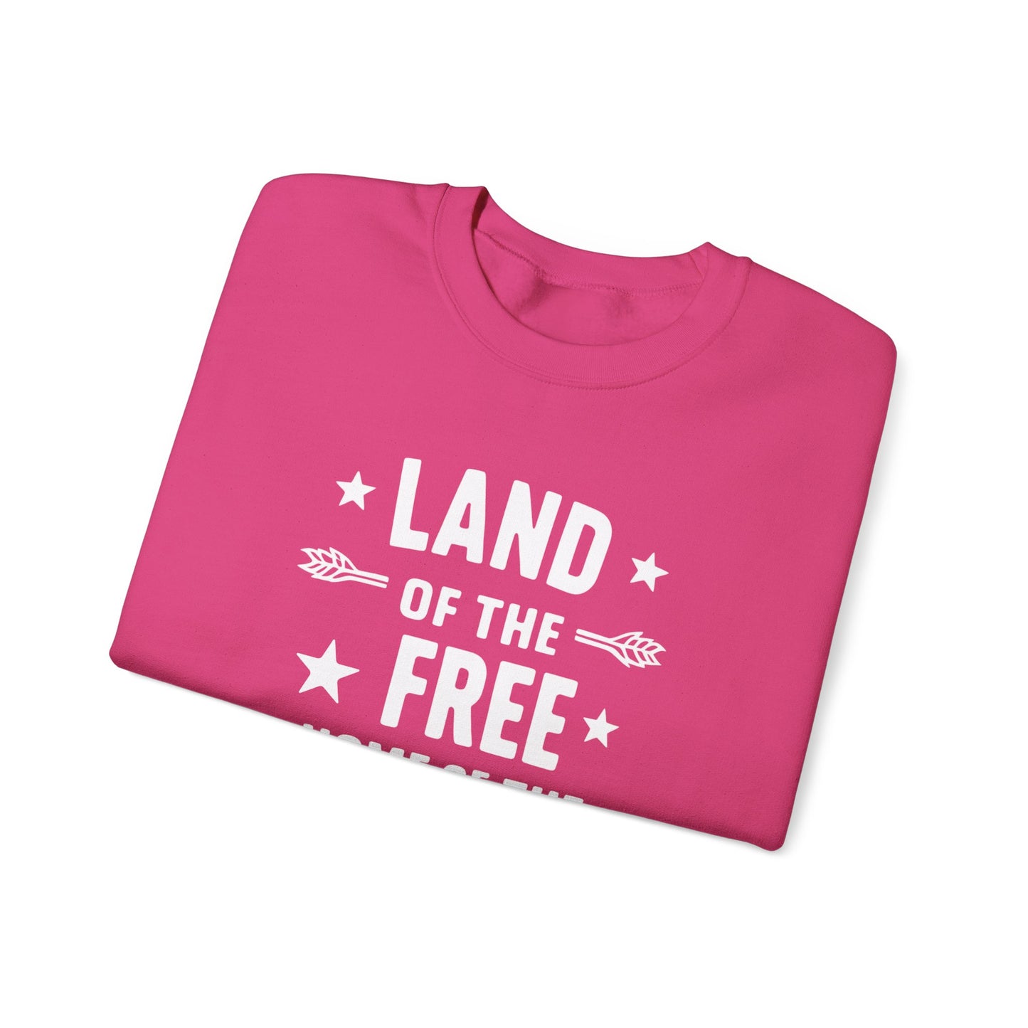 Land of The Free Home of The Ghetto Unisex Crewneck Sweatshirt, Summer Accessory, Economic Strike, Economic Black Out