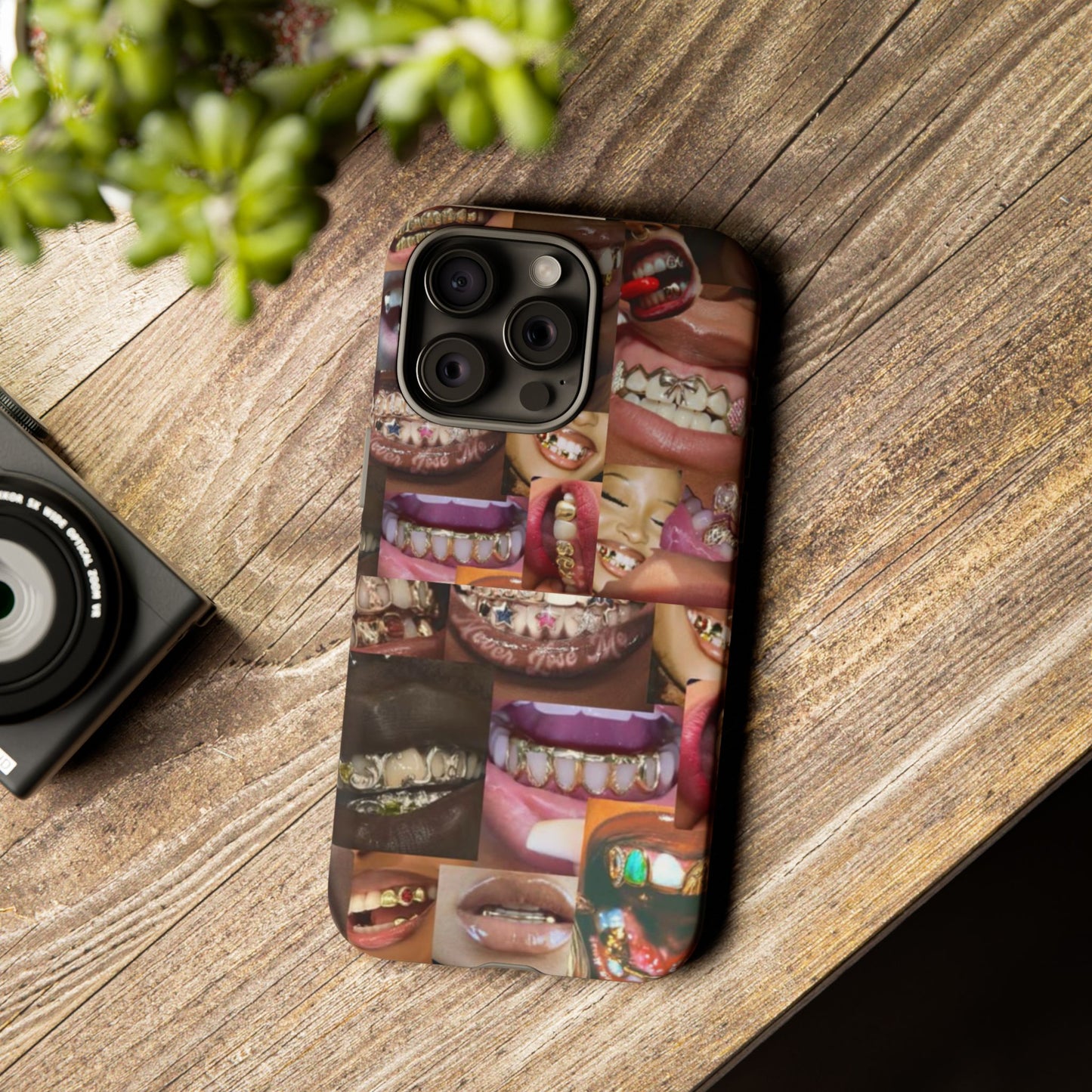 Gold Grillz Bold Phone Case, For The Culture Tough Phone Cover, Statement Accessory, Unique Tech Gift