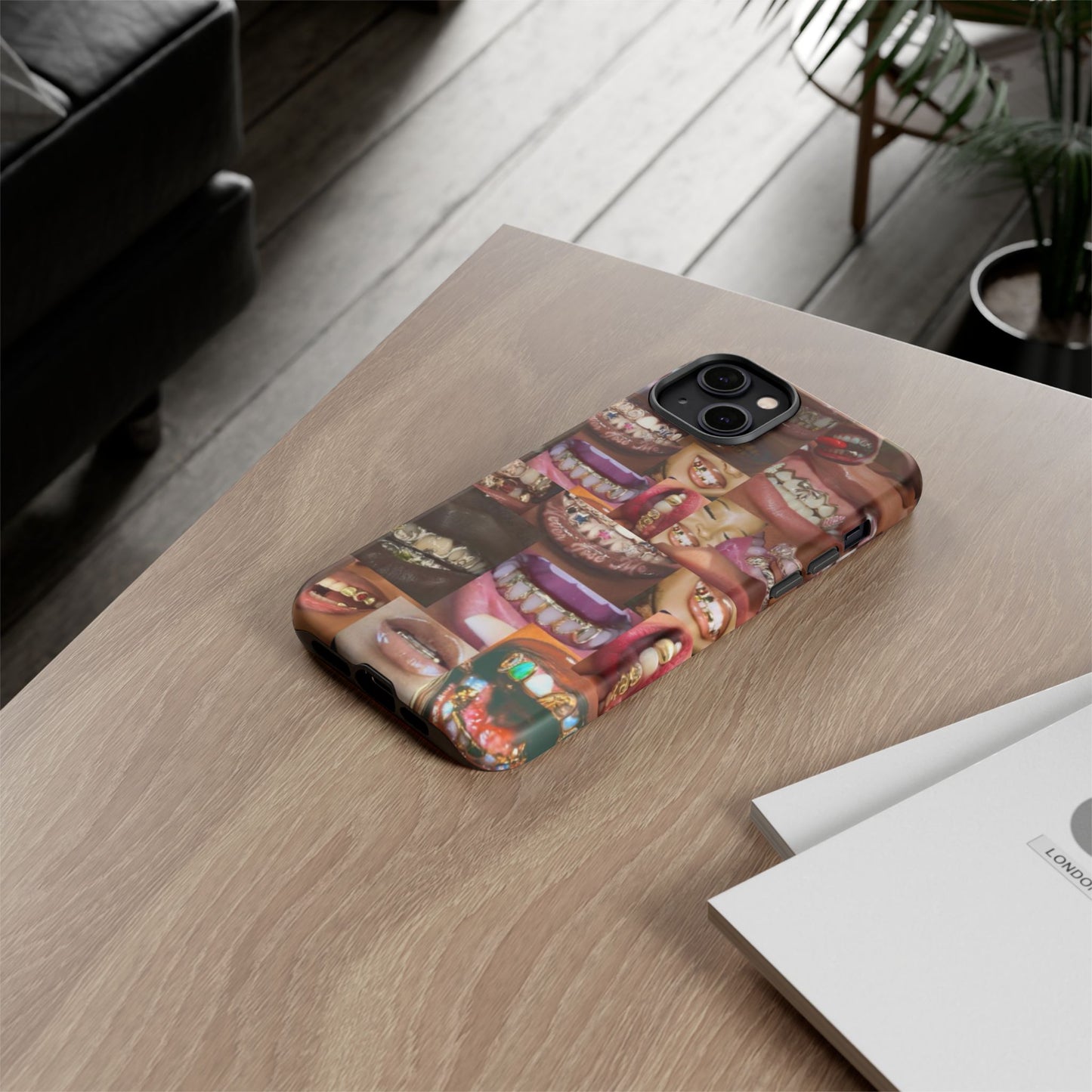 Gold Grillz Bold Phone Case, For The Culture Tough Phone Cover, Statement Accessory, Unique Tech Gift