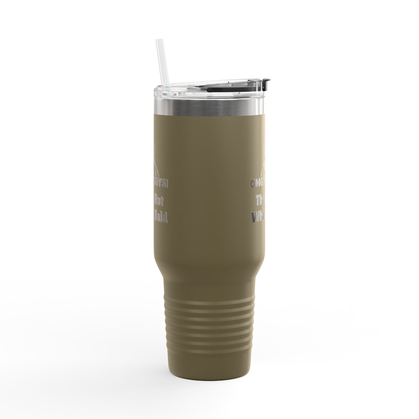 Thats Not What I Said Jesus Insulated Travel Mug, 40oz, Perfect Gift for Coffee Lovers, Road Trips, and Hands Off Protest Tumbler