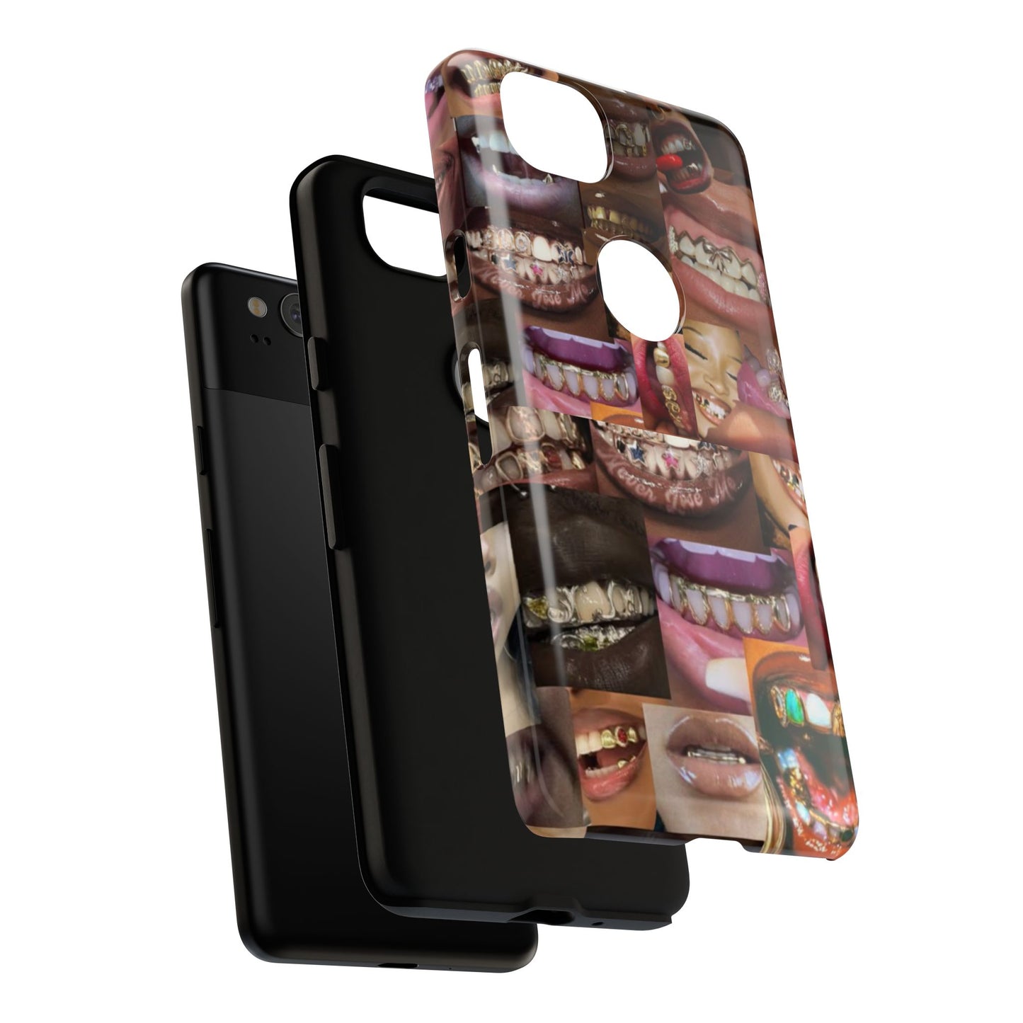 Gold Grillz Bold Phone Case, For The Culture Tough Phone Cover, Statement Accessory, Unique Tech Gift
