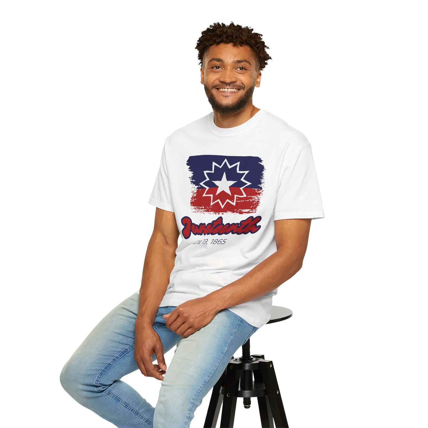 Happy Juneteenth Gift - Freedom Day Unisex Garment-Dyed T-shirt