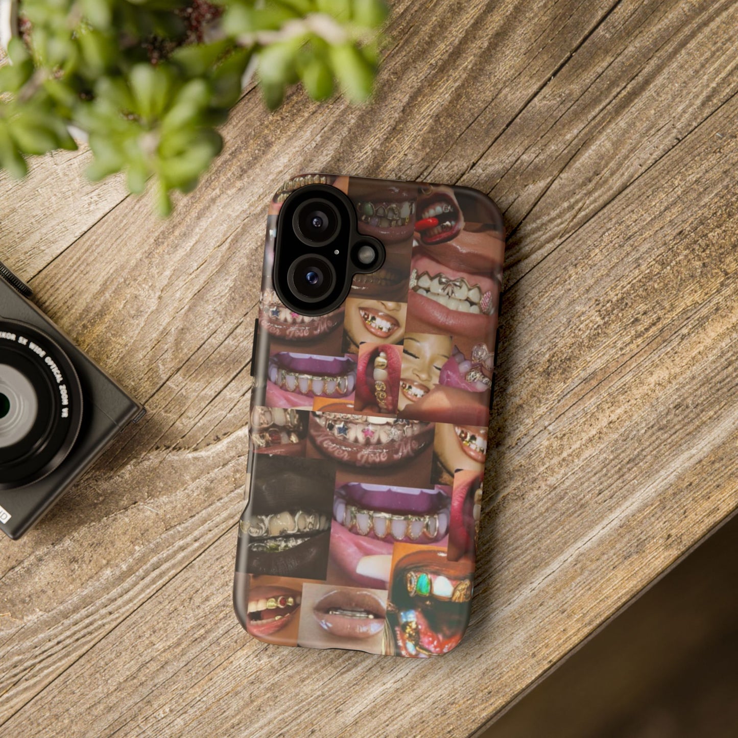 Gold Grillz Bold Phone Case, For The Culture Tough Phone Cover, Statement Accessory, Unique Tech Gift