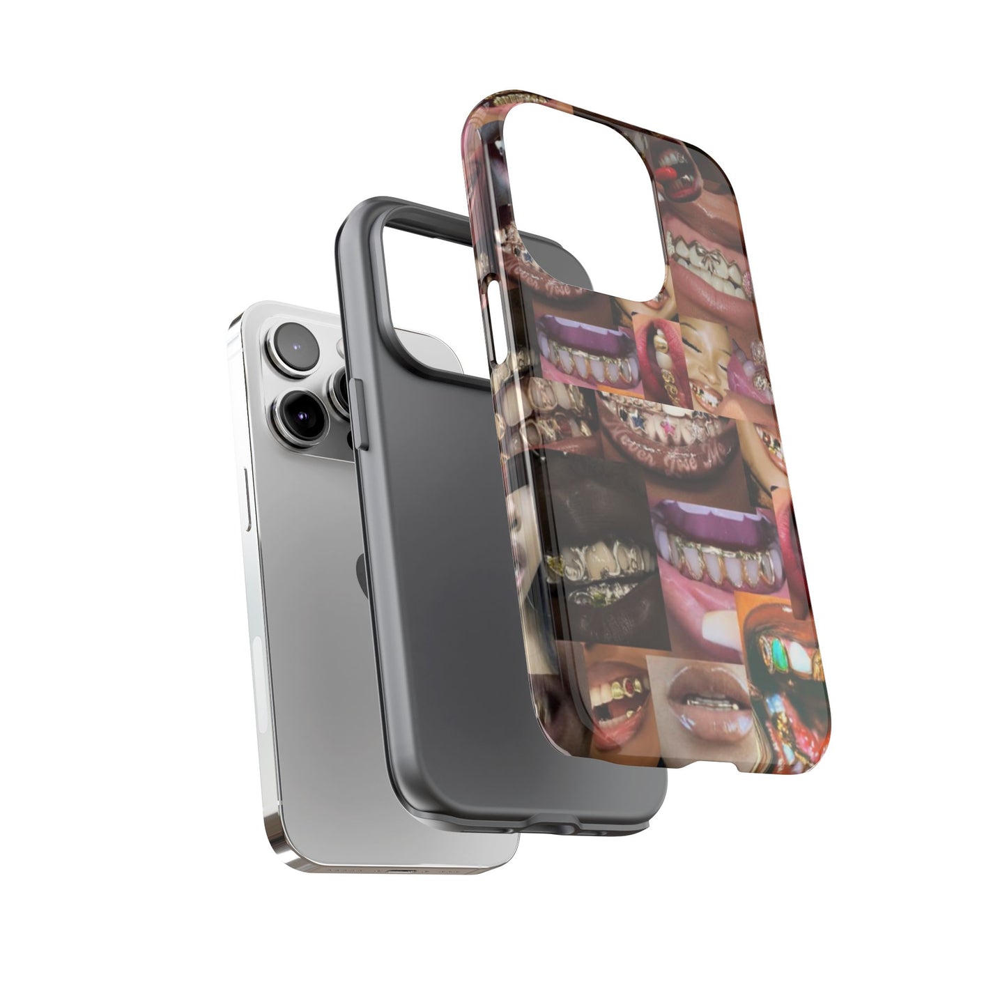Gold Grillz Bold Phone Case, For The Culture Tough Phone Cover, Statement Accessory, Unique Tech Gift