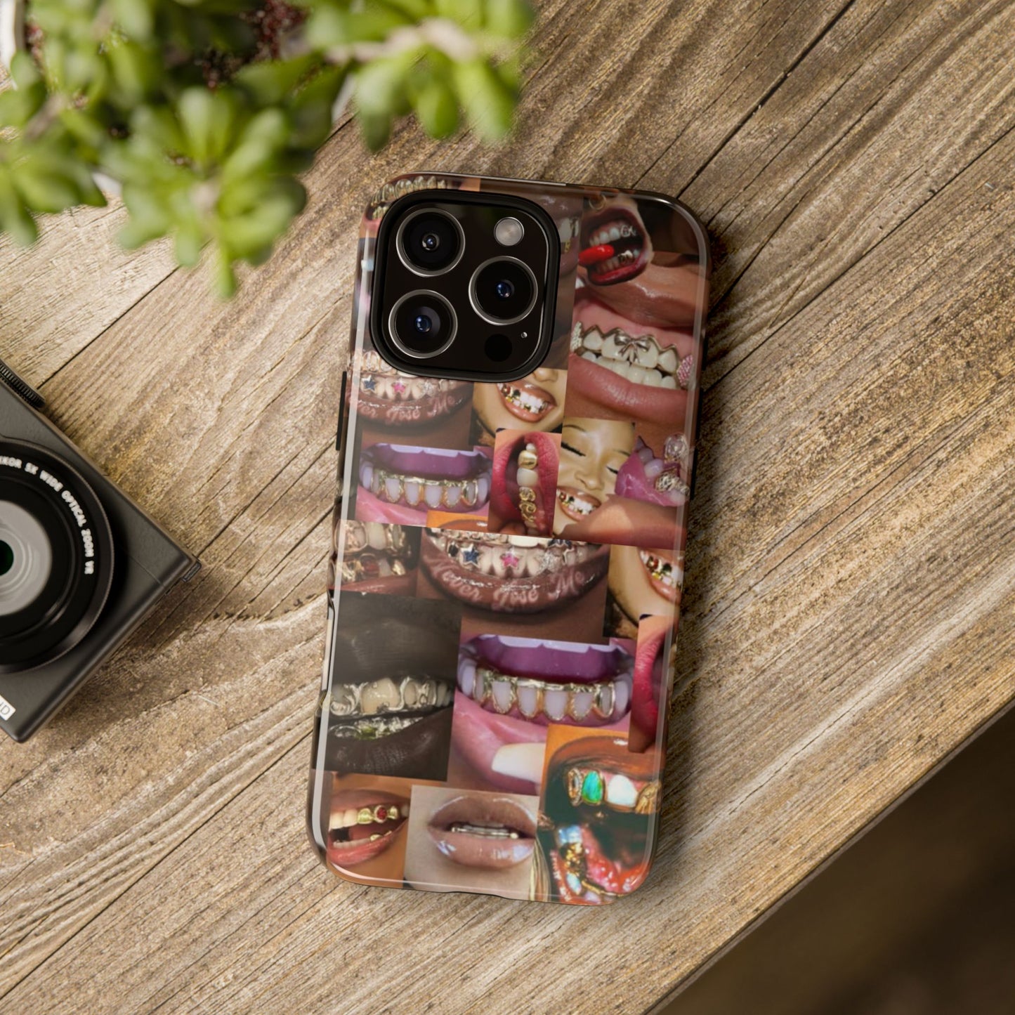 Gold Grillz Bold Phone Case, For The Culture Tough Phone Cover, Statement Accessory, Unique Tech Gift