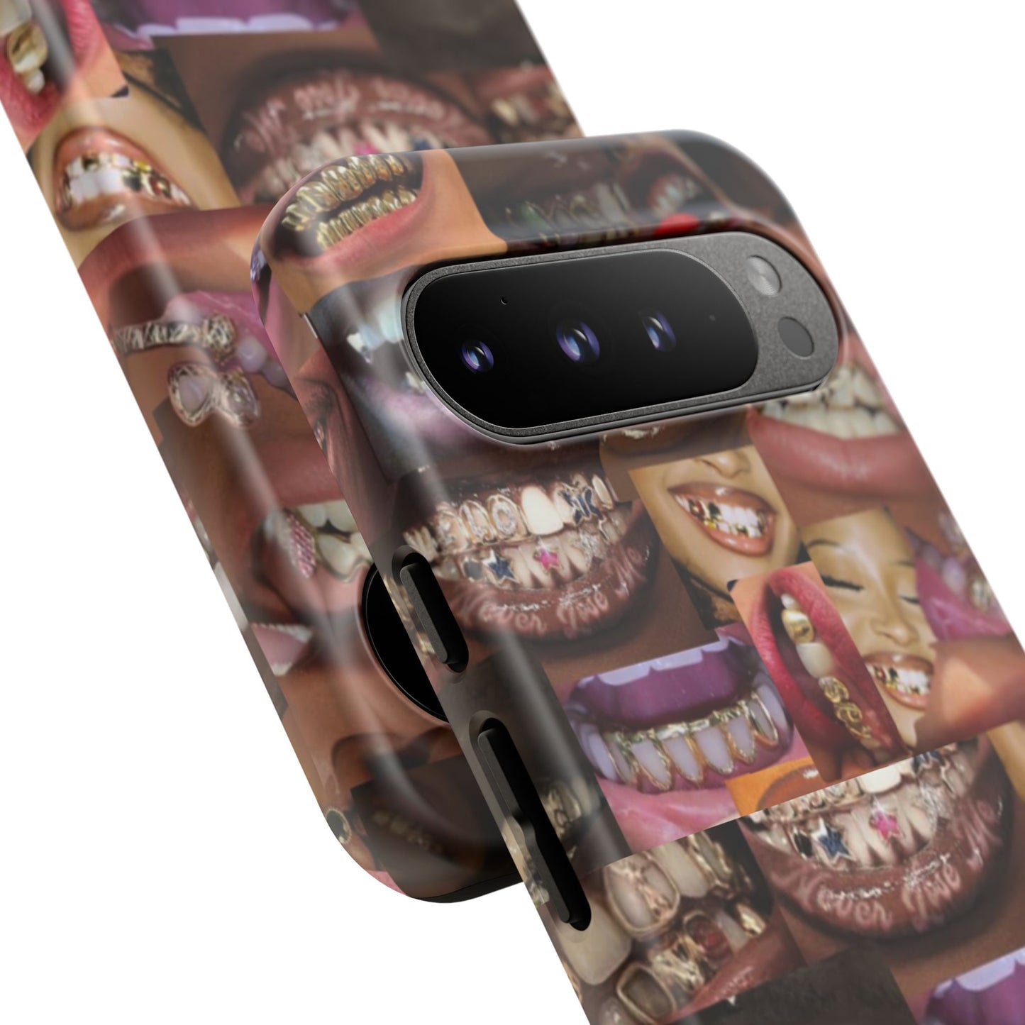 Gold Grillz Bold Phone Case, For The Culture Tough Phone Cover, Statement Accessory, Unique Tech Gift