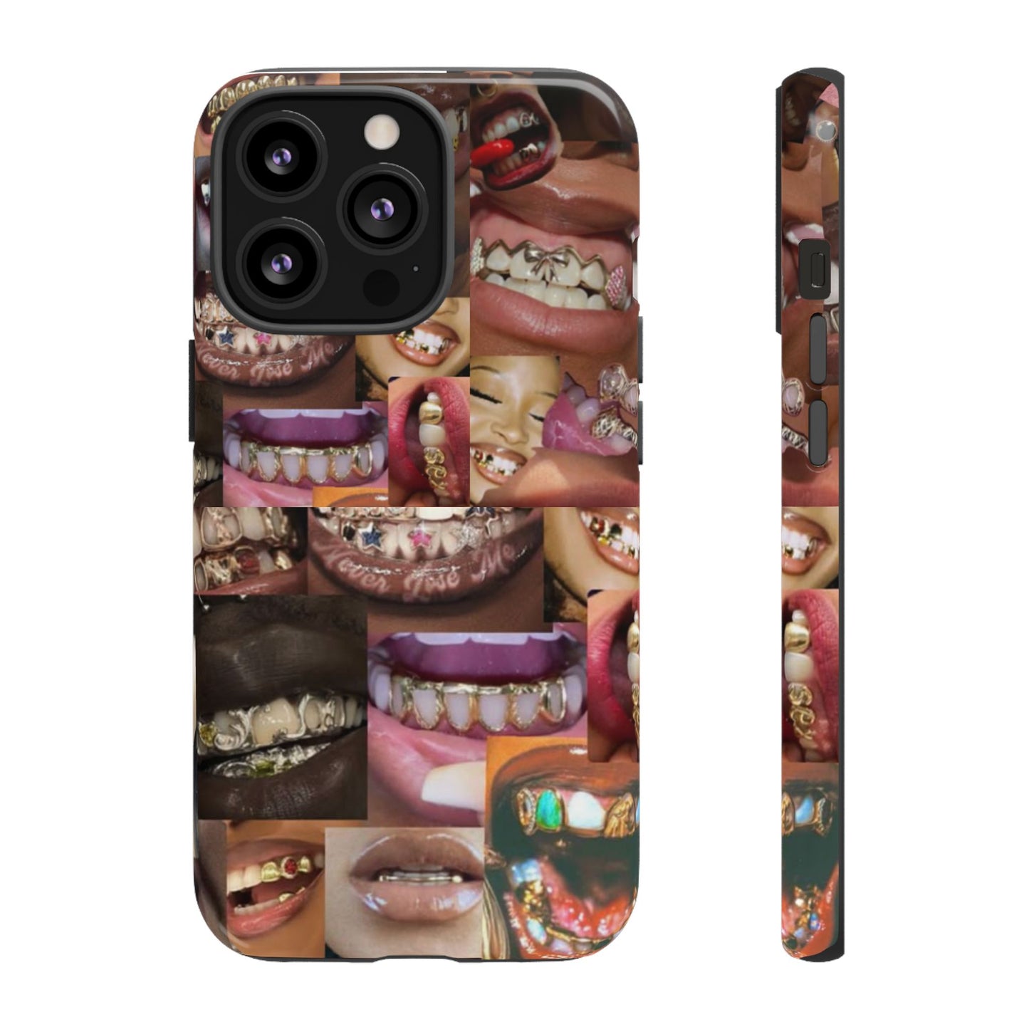 Gold Grillz Bold Phone Case, For The Culture Tough Phone Cover, Statement Accessory, Unique Tech Gift