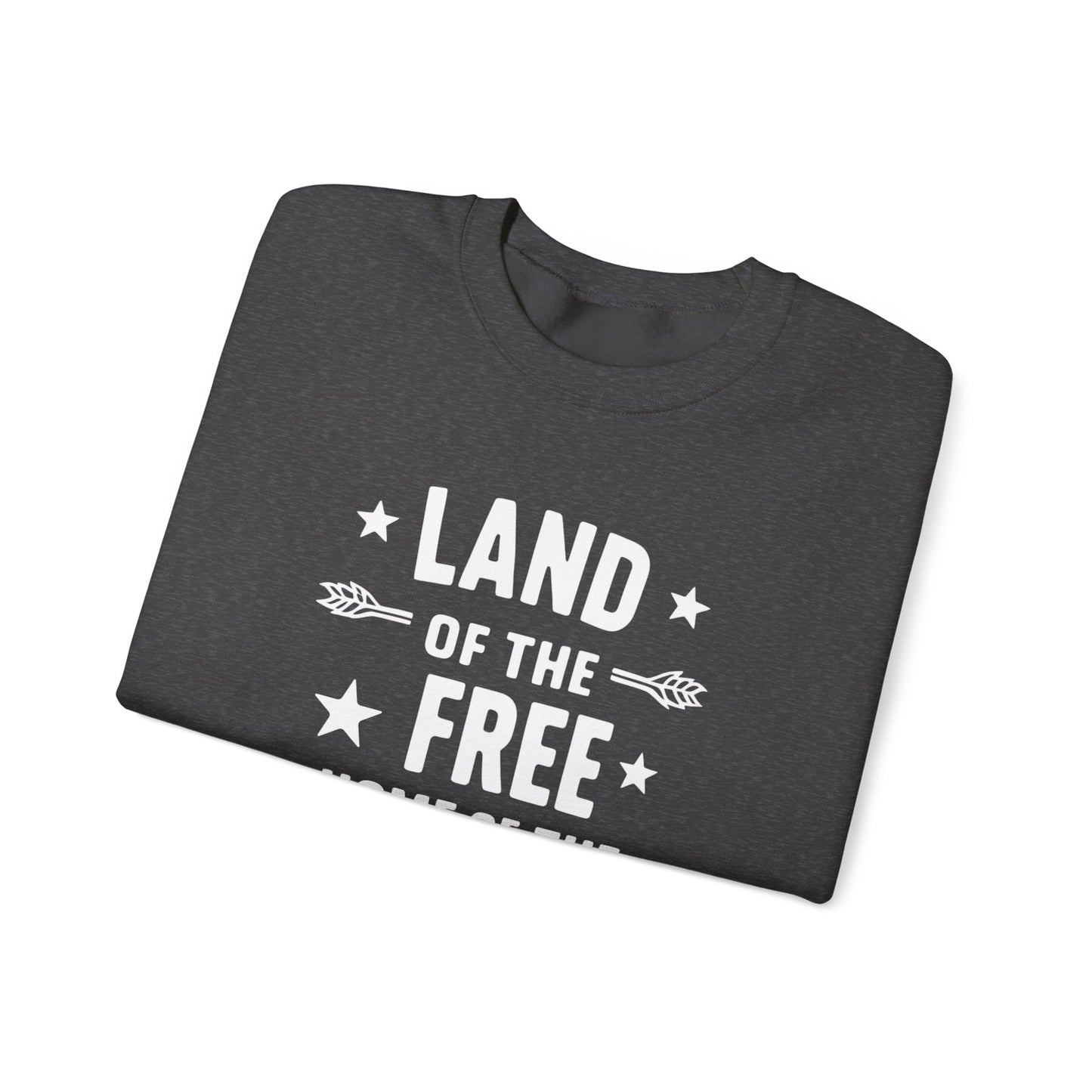 Land of The Free Home of The Ghetto Unisex Crewneck Sweatshirt, Summer Accessory, Economic Strike, Economic Black Out