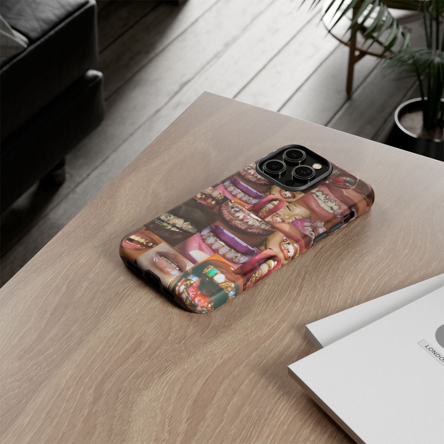Gold Grillz Bold Phone Case, For The Culture Tough Phone Cover, Statement Accessory, Unique Tech Gift