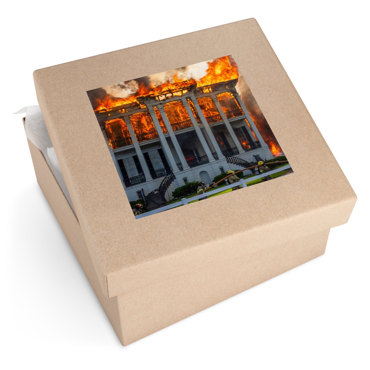 Nottoway Plantation Square Stickers, Design for outdoor or indoor Home Decor, Juneteenth Gifts