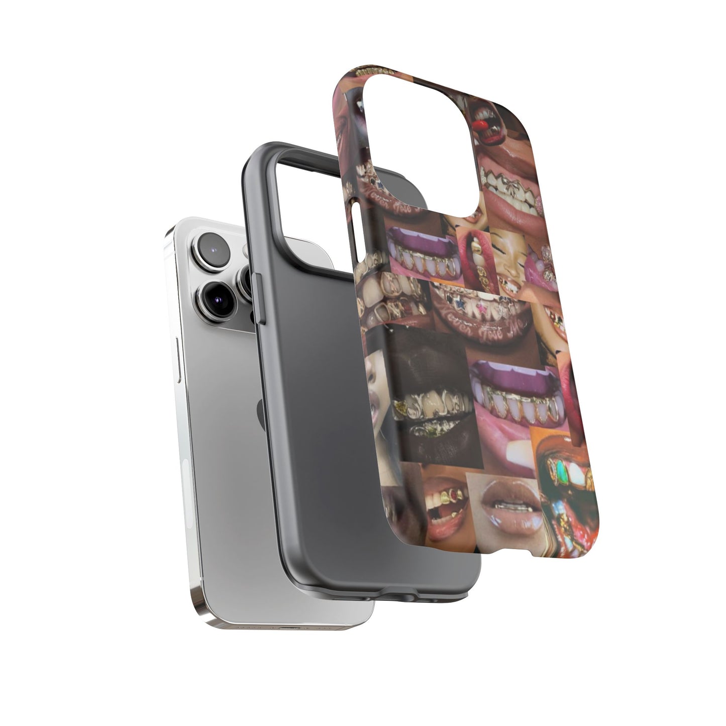 Gold Grillz Bold Phone Case, For The Culture Tough Phone Cover, Statement Accessory, Unique Tech Gift