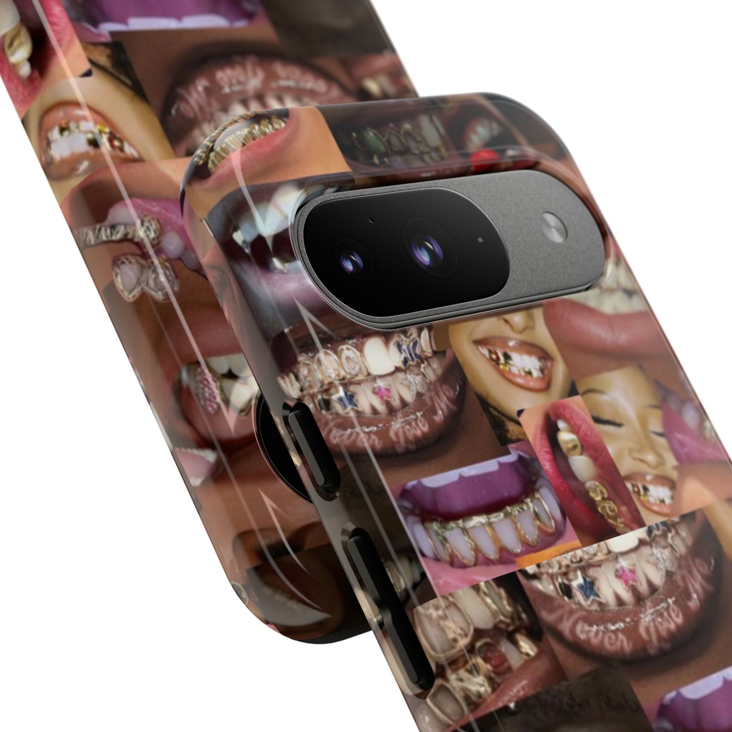 Gold Grillz Bold Phone Case, For The Culture Tough Phone Cover, Statement Accessory, Unique Tech Gift