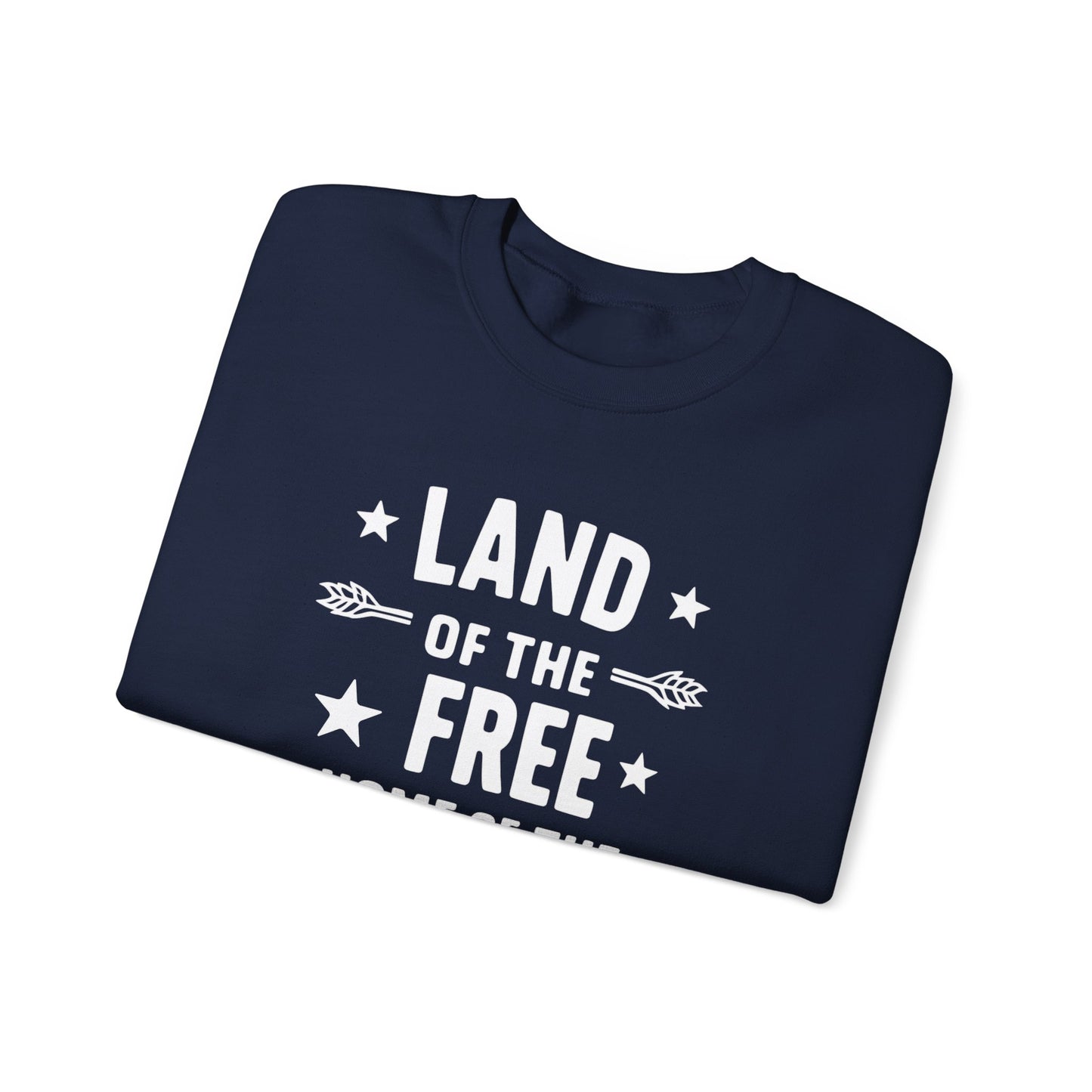 Land of The Free Home of The Ghetto Unisex Crewneck Sweatshirt, Summer Accessory, Economic Strike, Economic Black Out