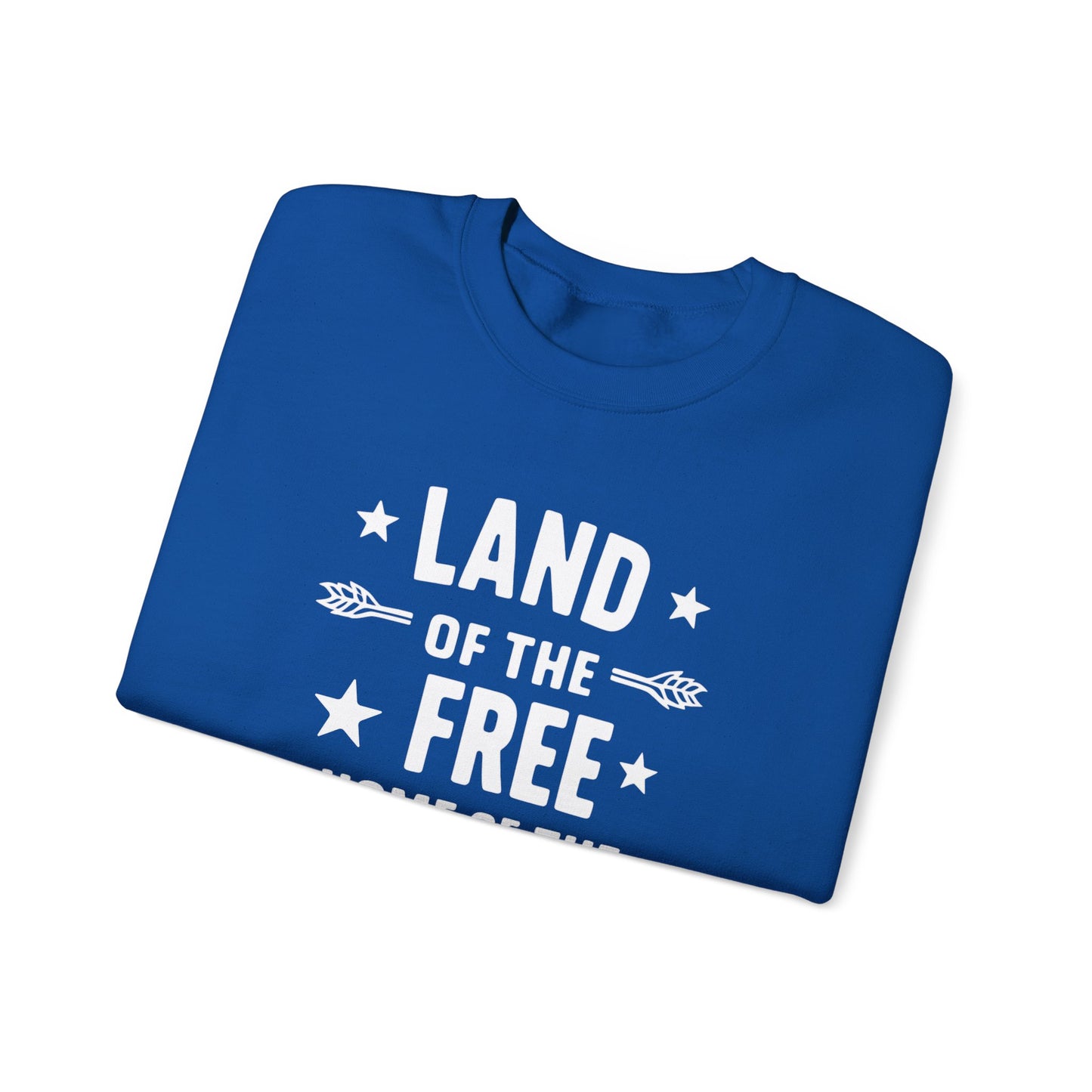 Land of The Free Home of The Ghetto Unisex Crewneck Sweatshirt, Summer Accessory, Economic Strike, Economic Black Out
