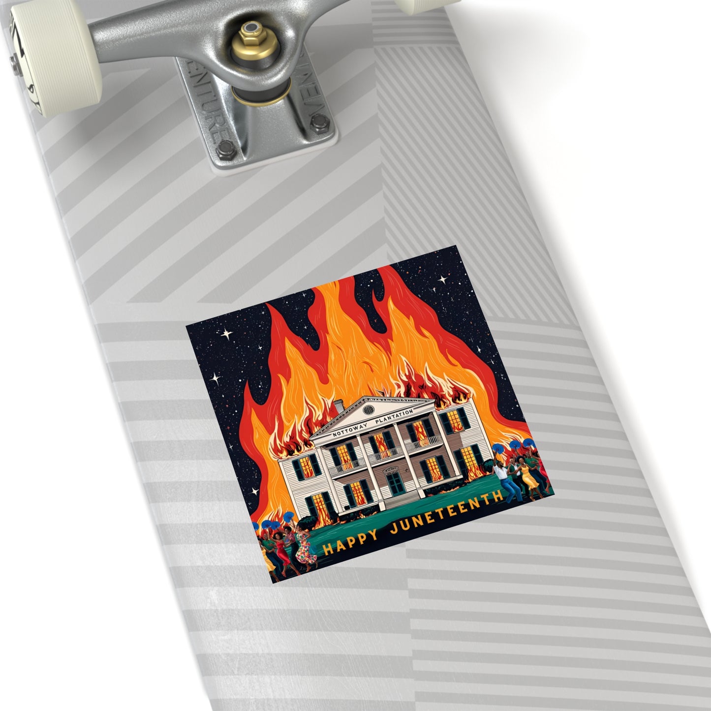 Nottoway Plantation Square Stickers, Design for outdoor or indoor Home Decor, Juneteenth Gifts