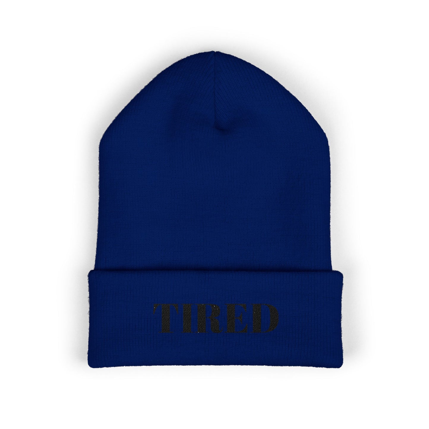 Tired Cuffed Beanie, Embroidered Beanie Hat, Eco-Friendly Accessories, Winter Warm Hat