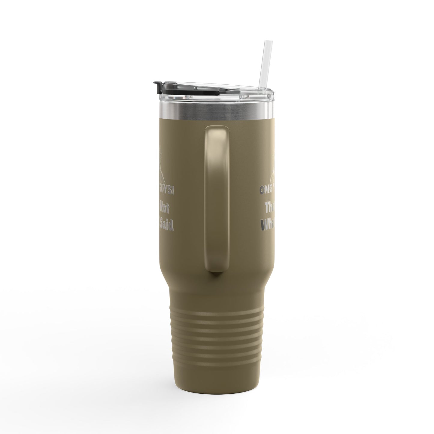 Thats Not What I Said Jesus Insulated Travel Mug, 40oz, Perfect Gift for Coffee Lovers, Road Trips, and Hands Off Protest Tumbler