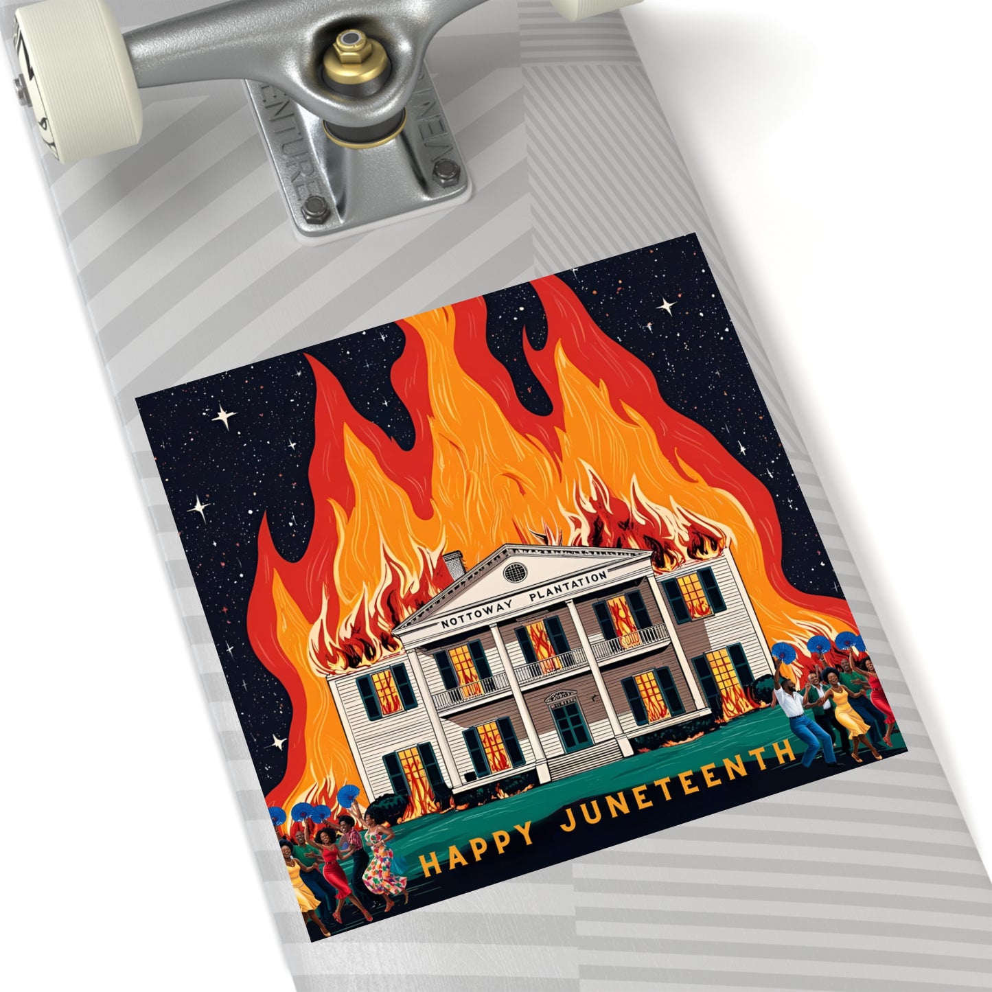 Nottoway Plantation Square Stickers, Design for outdoor or indoor Home Decor, Juneteenth Gifts