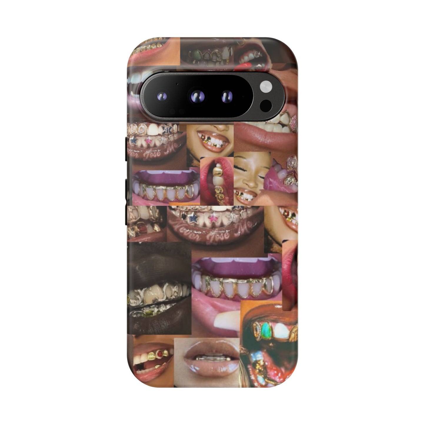 Gold Grillz Bold Phone Case, For The Culture Tough Phone Cover, Statement Accessory, Unique Tech Gift