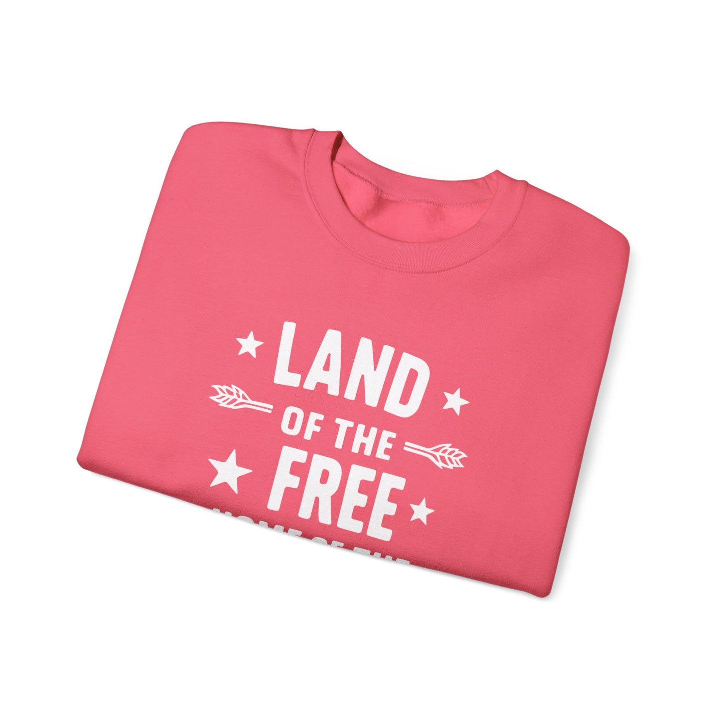 Land of The Free Home of The Ghetto Unisex Crewneck Sweatshirt, Summer Accessory, Economic Strike, Economic Black Out