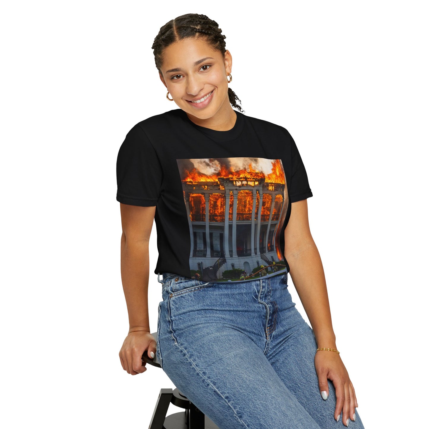 Nottoway Plantation - Juneteenth Gift - Unisex Garment-Dyed T-shirt