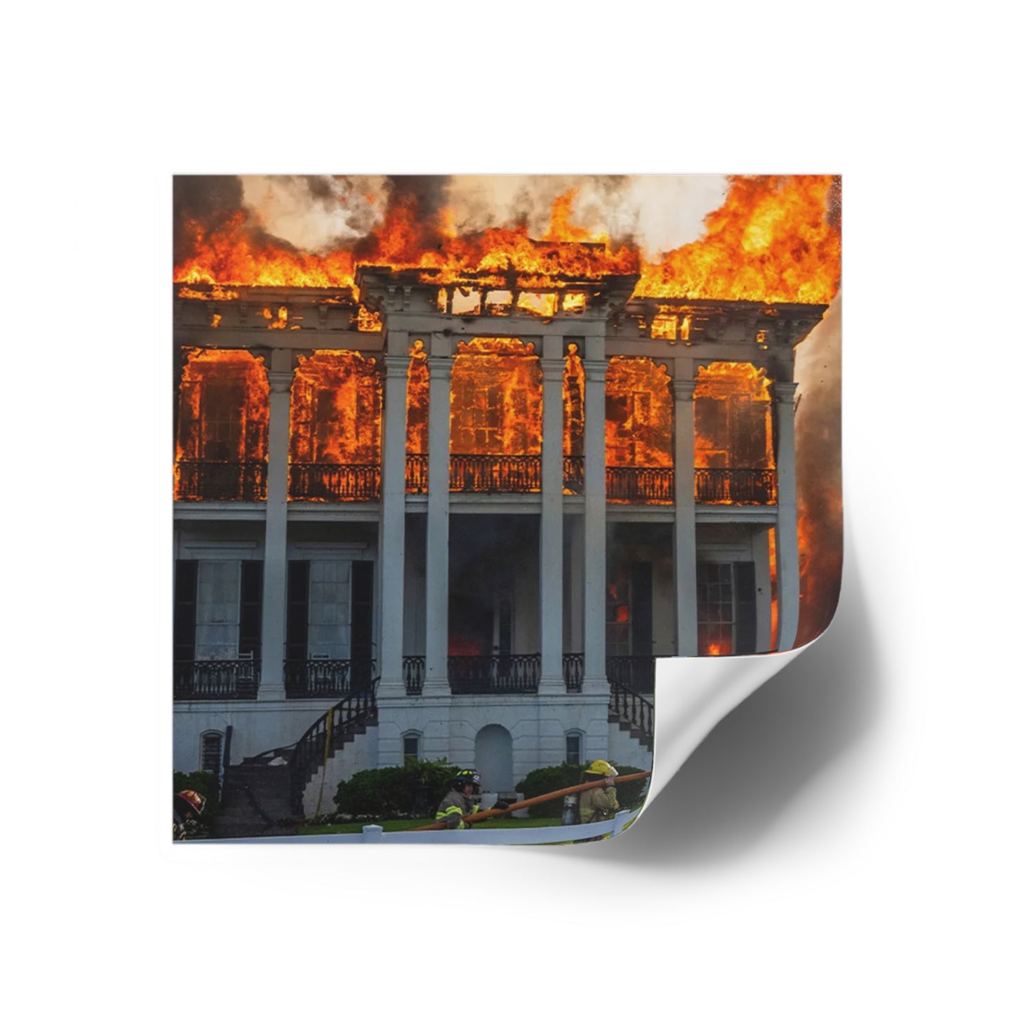 Nottoway Plantation Square Stickers, Design for outdoor or indoor Home Decor, Juneteenth Gifts