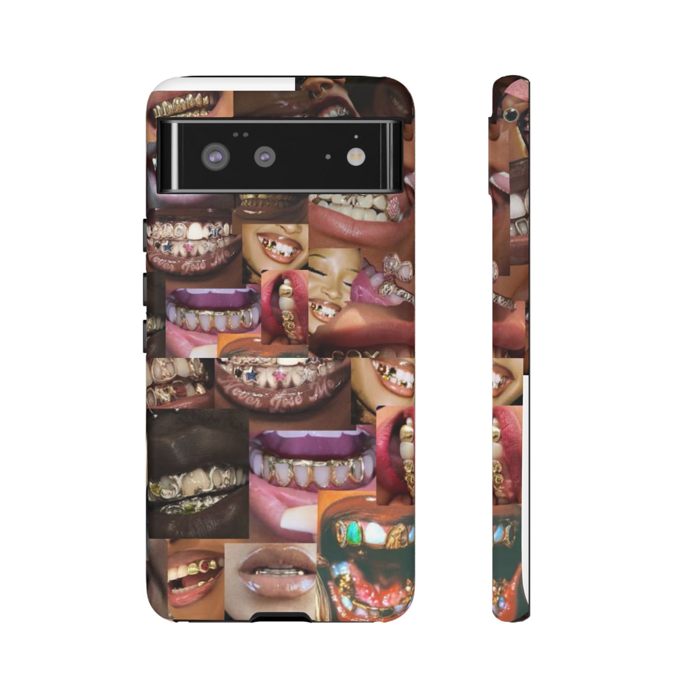 Gold Grillz Bold Phone Case, For The Culture Tough Phone Cover, Statement Accessory, Unique Tech Gift