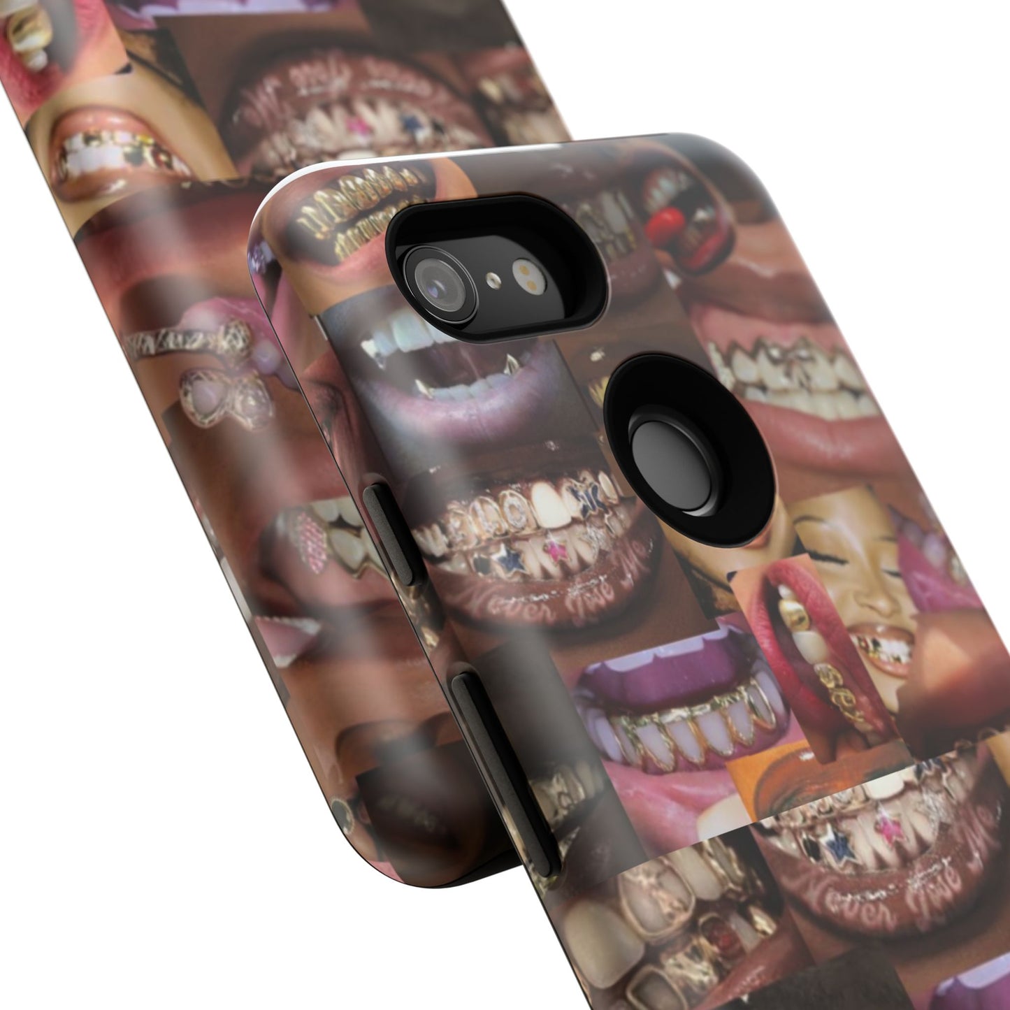 Gold Grillz Bold Phone Case, For The Culture Tough Phone Cover, Statement Accessory, Unique Tech Gift