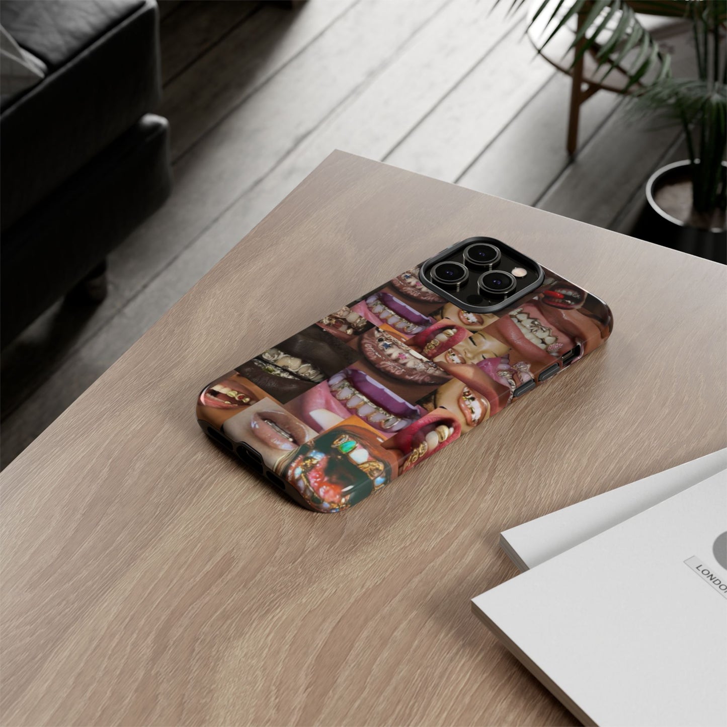 Gold Grillz Bold Phone Case, For The Culture Tough Phone Cover, Statement Accessory, Unique Tech Gift