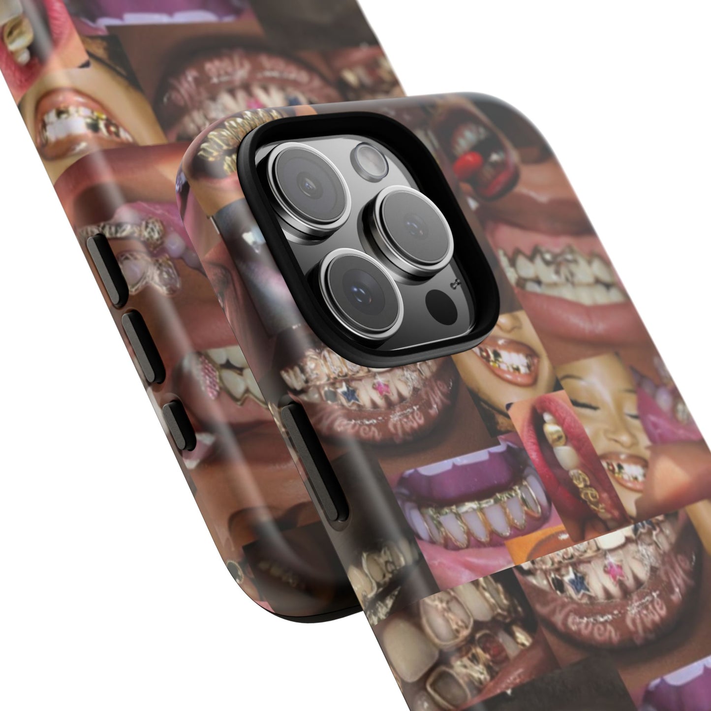 Gold Grillz Bold Phone Case, For The Culture Tough Phone Cover, Statement Accessory, Unique Tech Gift