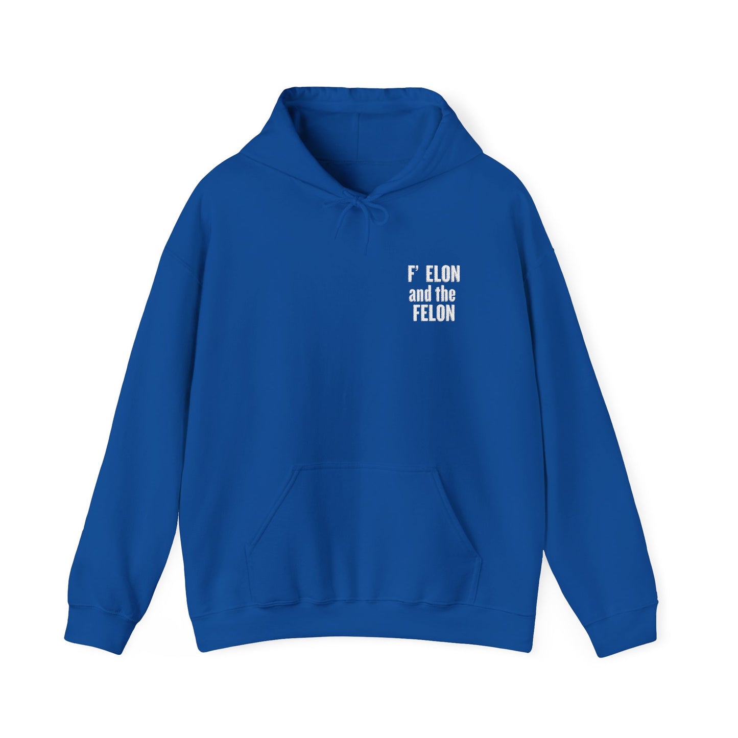 F Elon and the Felon's Heavy Blend Youth Hoodie - Trendy Felon Design