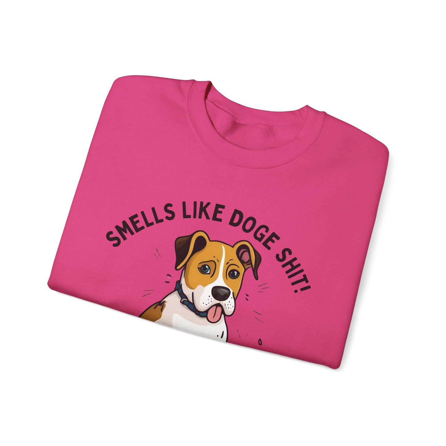 Funny Dog Lover Sweatshirt - 'Smells Like Doge Sh*t!' Crewneck
